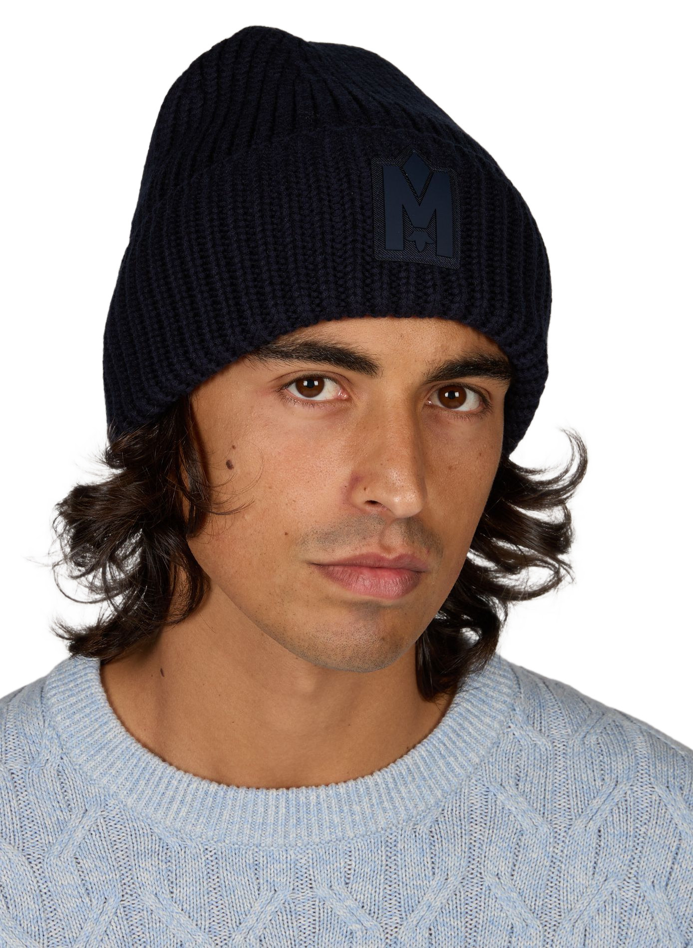 Strickmütze aus Wolle-Mix MACKAGE Blau