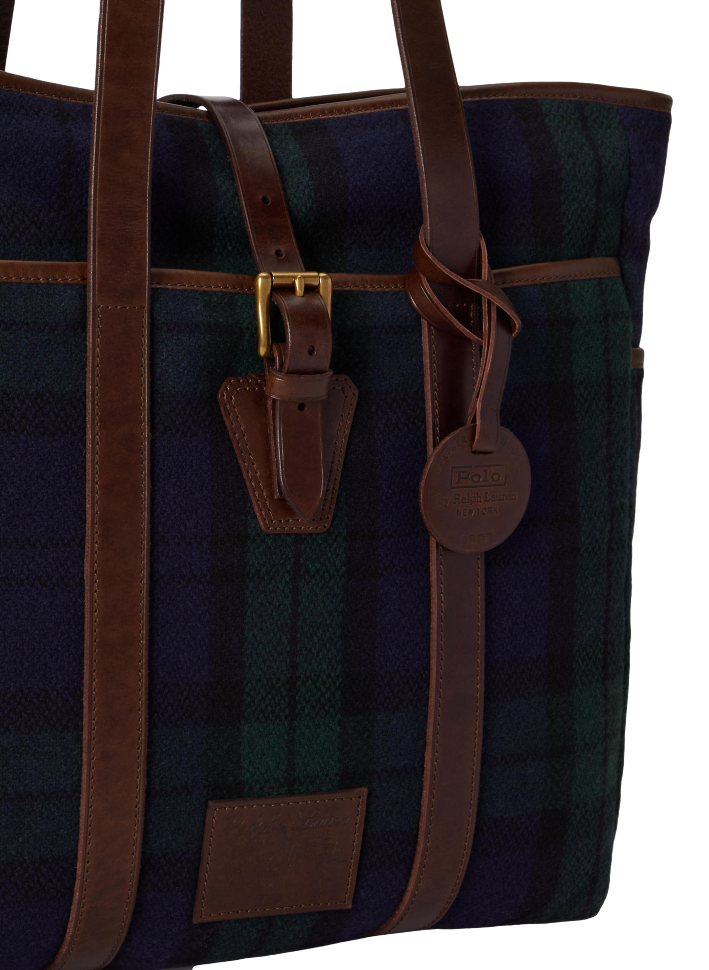 Zip-Up Printed Tote Bag POLO RALPH LAUREN Green