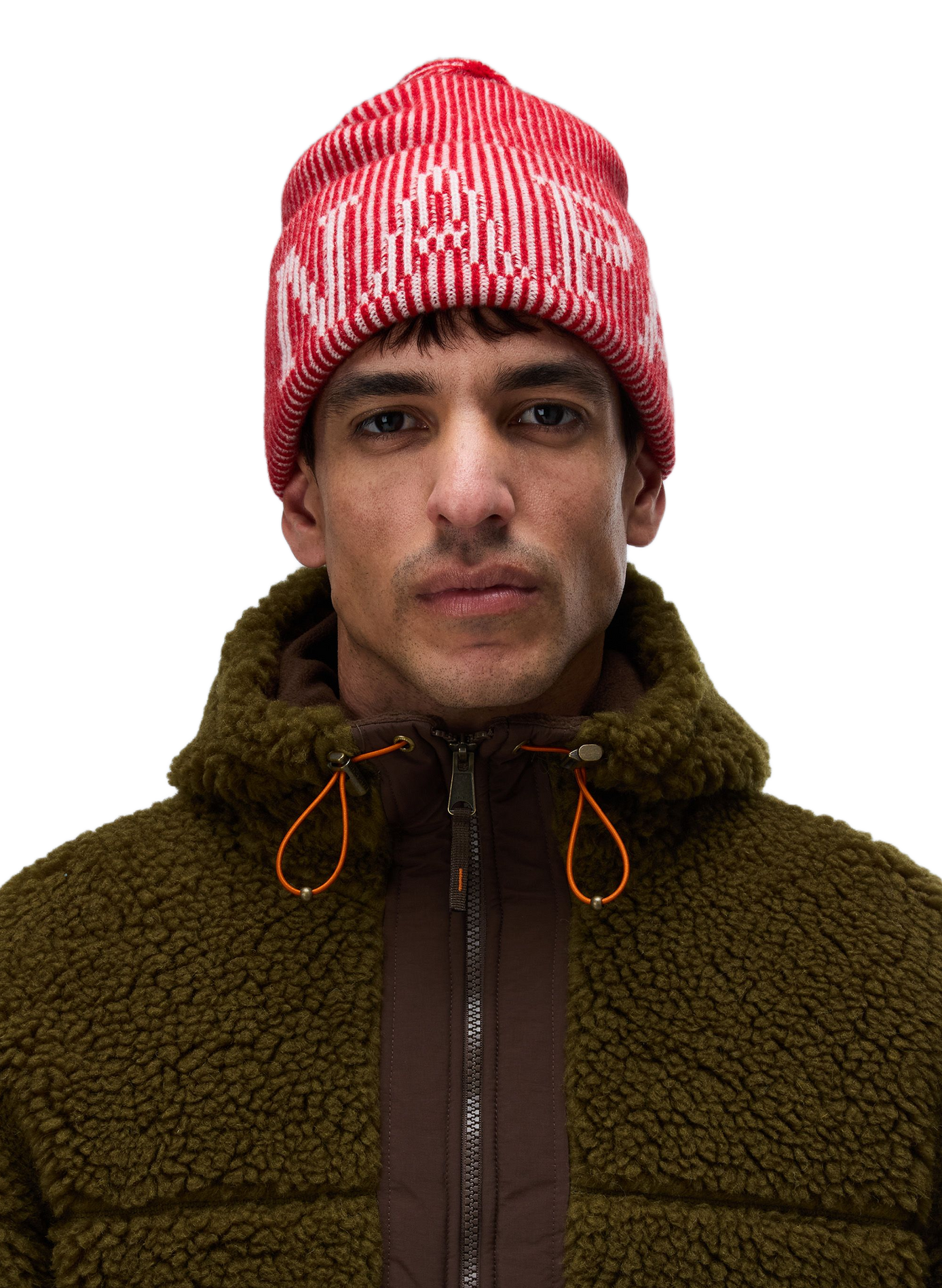 Bonnet à revers en laine NAPAPIJRI Rouge