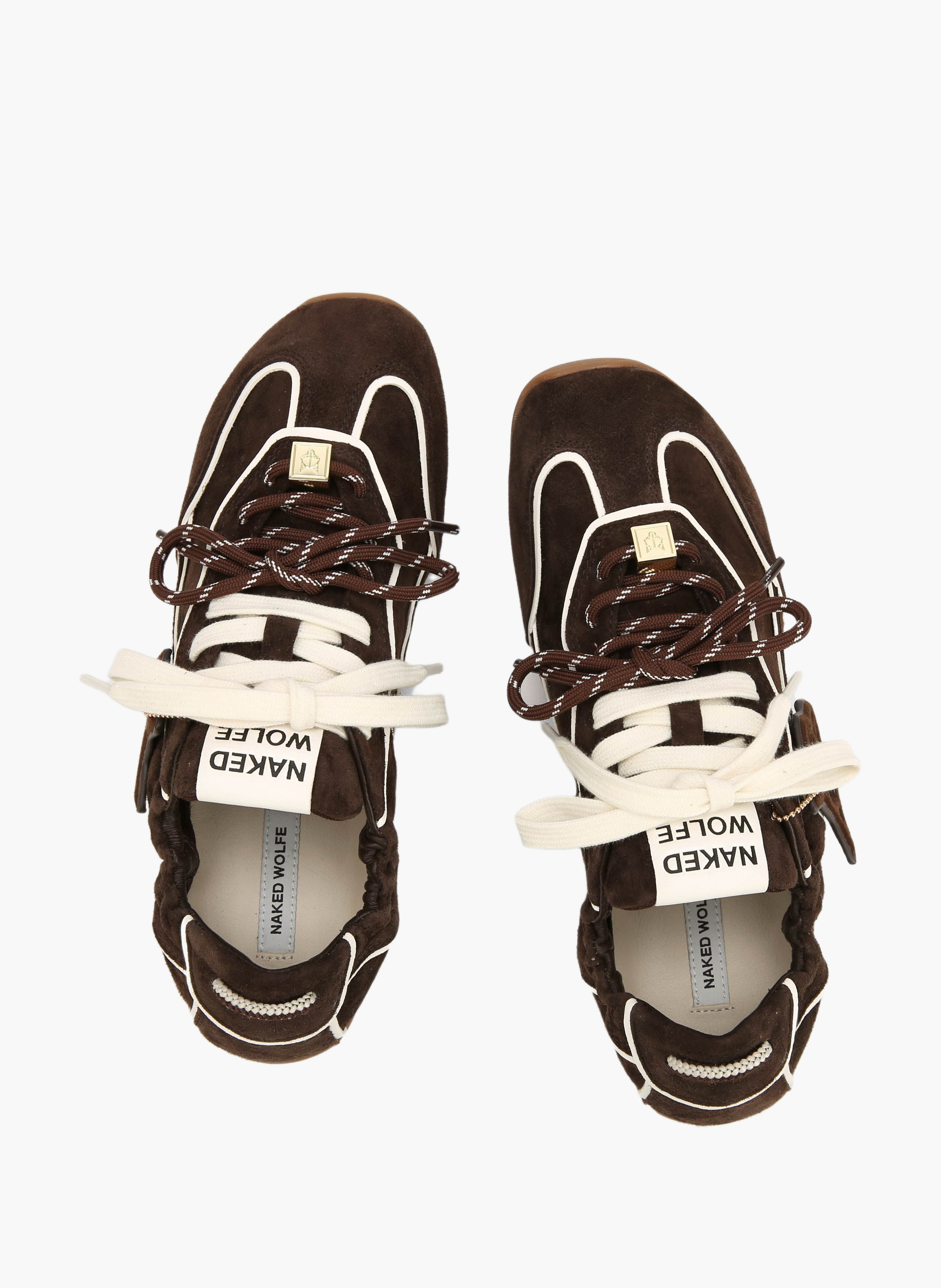 Soul-sneakers van suède NAKED WOLFE Beige