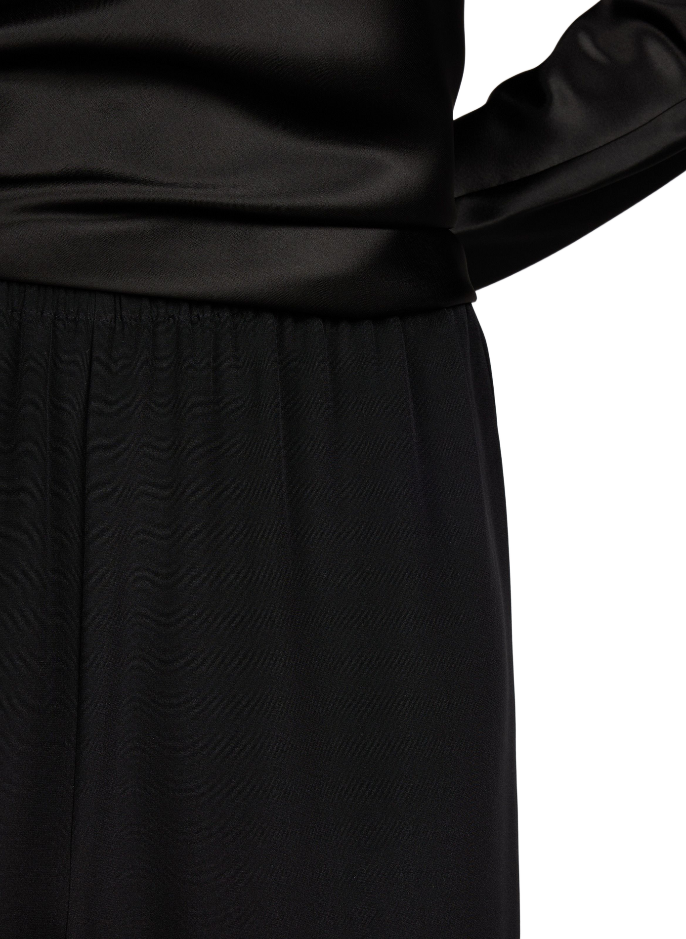 Philine fluid trousers in silk and cashmere ALMADA Black