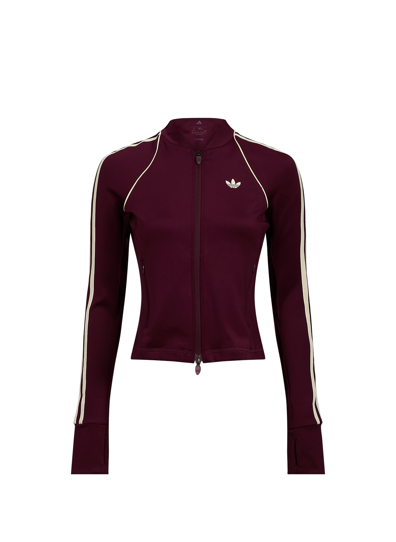 Gilet moulant col teddy zippé ADIDAS Marron