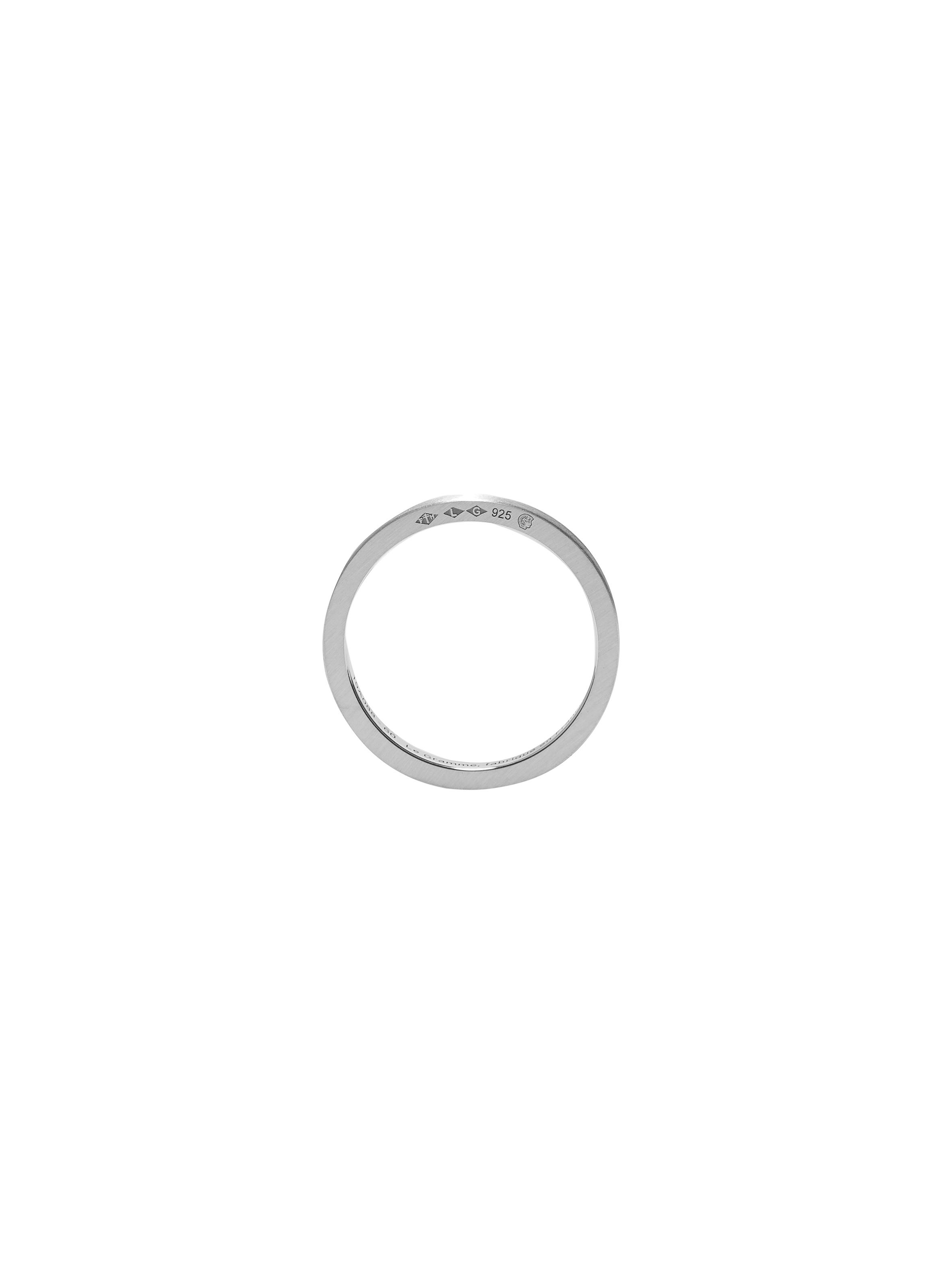 LE GRAMME ?Le 3 Grammes? Plain Brushed Sterling Silver Ring Silver