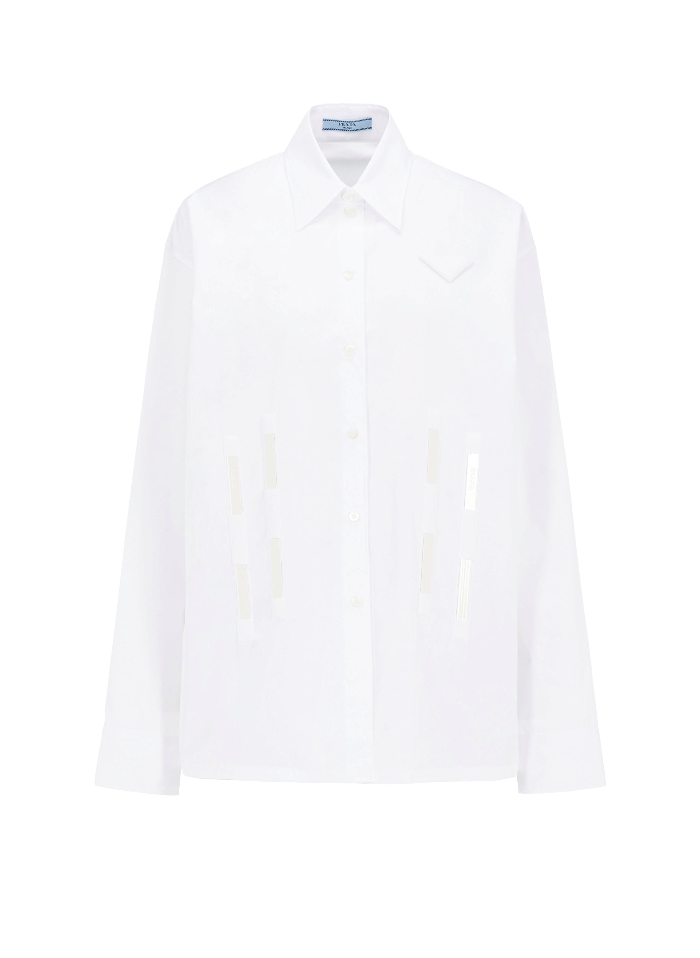 PRADA Chemise en popeline de coton Blanc