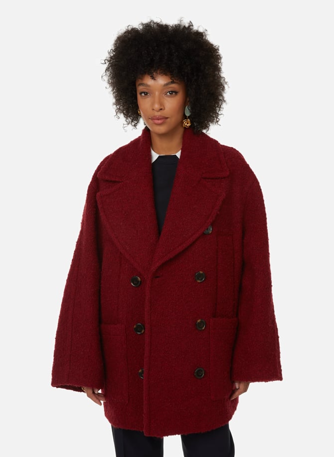 Manteau best sale rouge laine