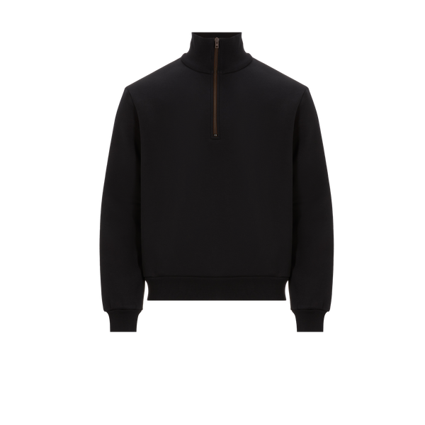 Acne Studios Zip-neck Sweatshirt In Black