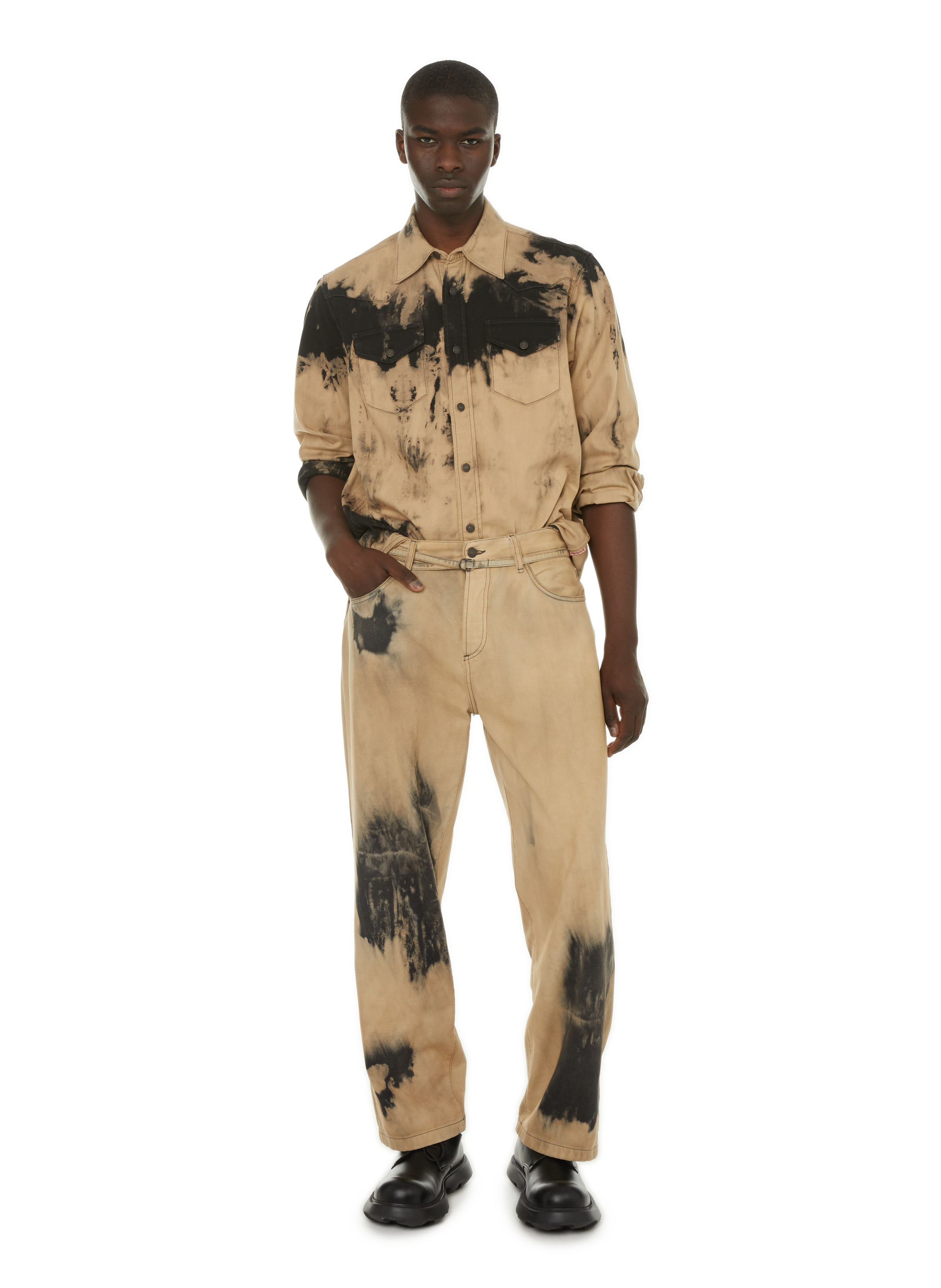 Leather derby shoes ACNE STUDIOS Black