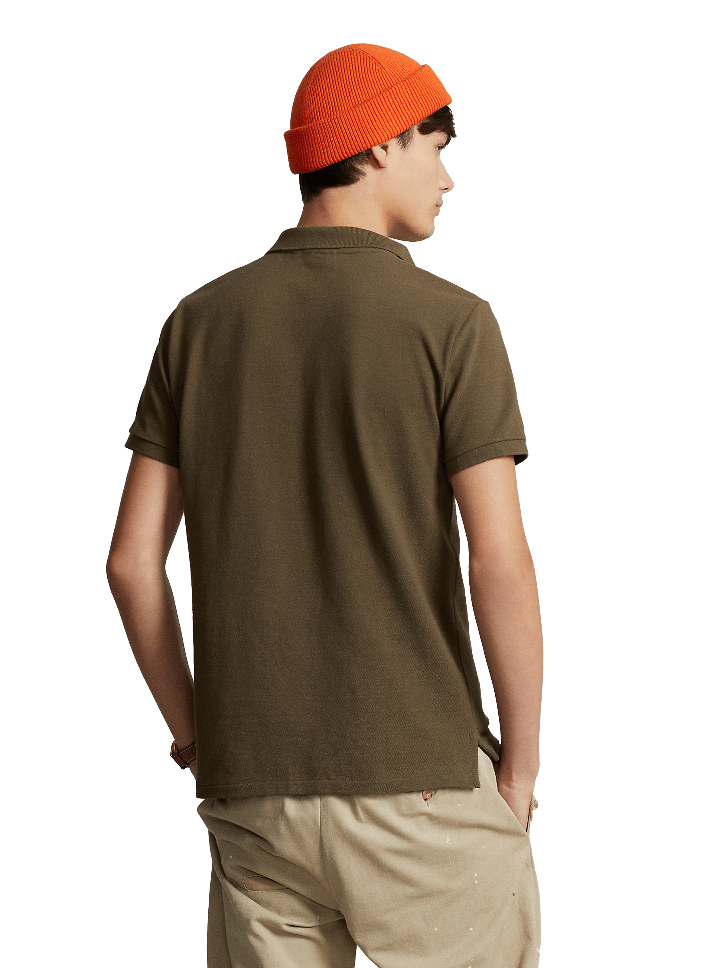 Polo slim en maille piqué de coton POLO RALPH LAUREN Vert