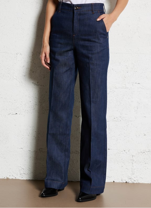 Jean boot-cut en coton mélangé california Bleu by SOEUR SOEUR Jean boot-cut en coton mélangé california Bleu