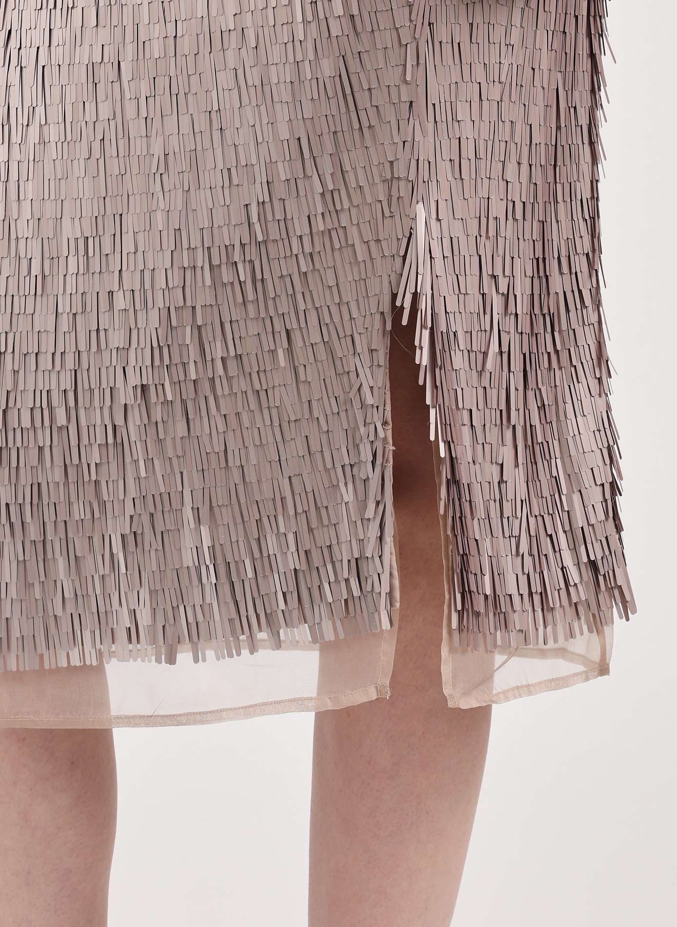 Fringed skirt White