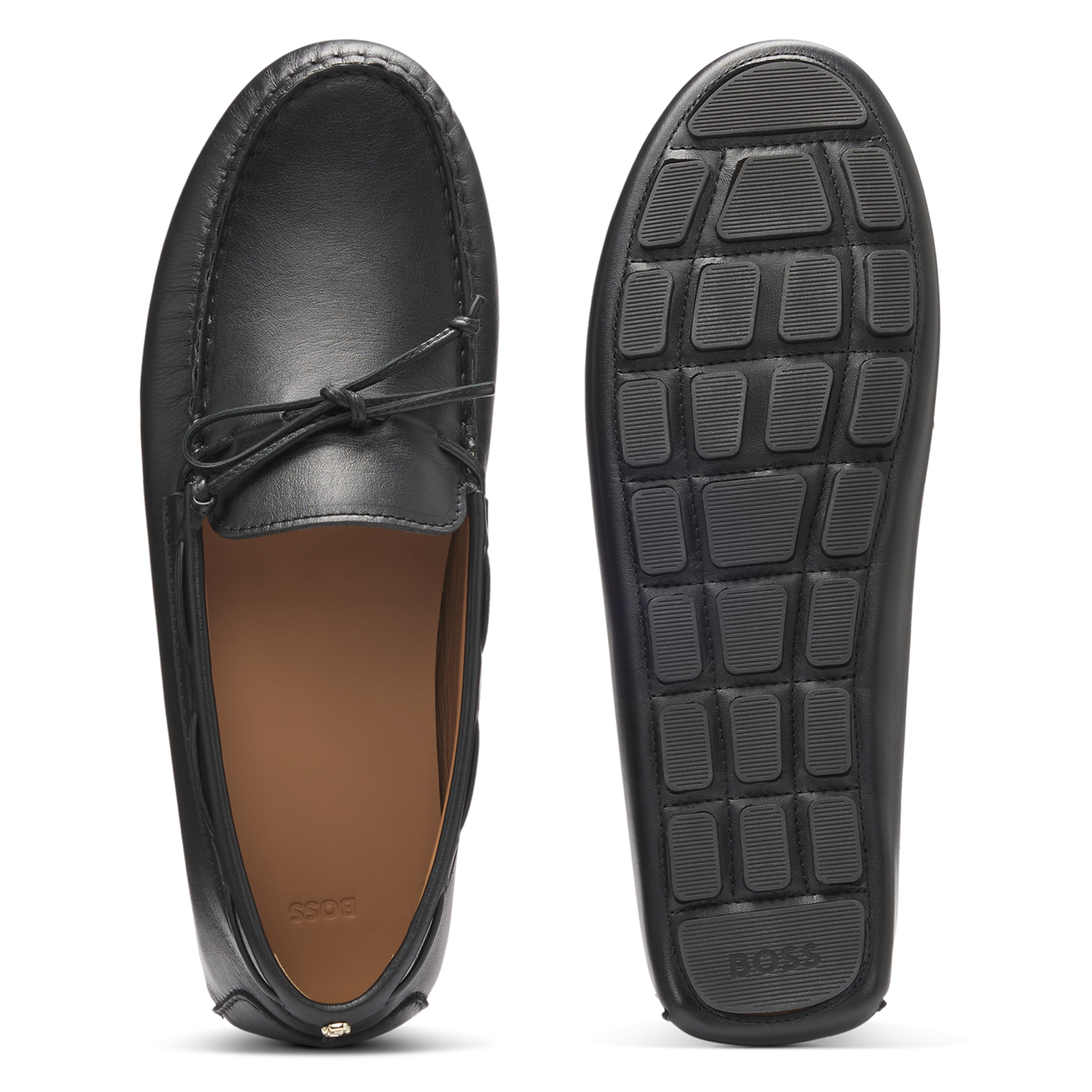 Mocassins en cuir BOSS Noir