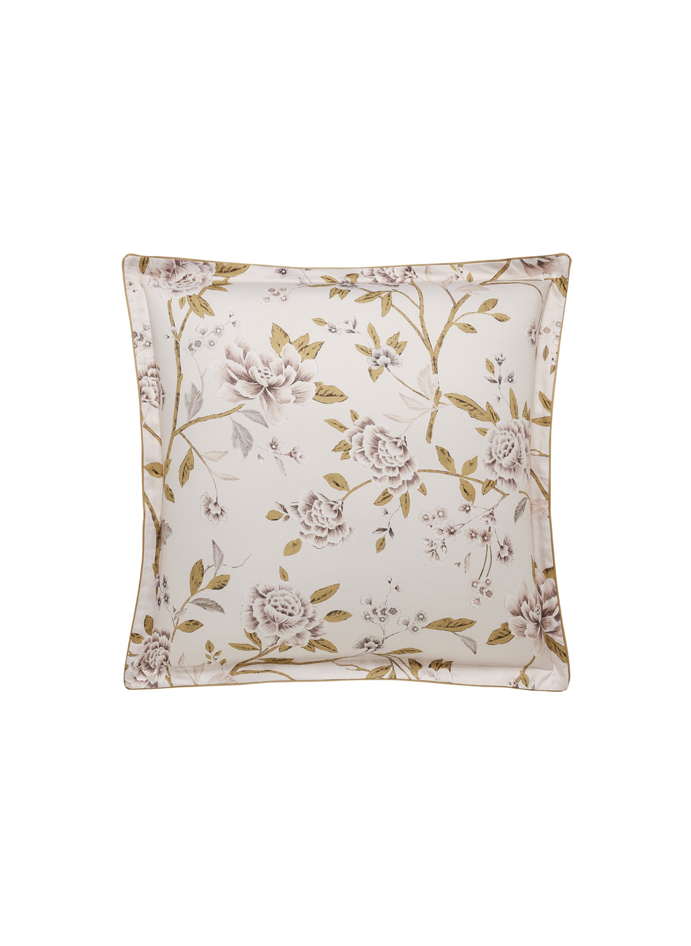 Taie d'oreiller imprimée en satin de coton bio, égérie ALEXANDRE TURPAULT Rose