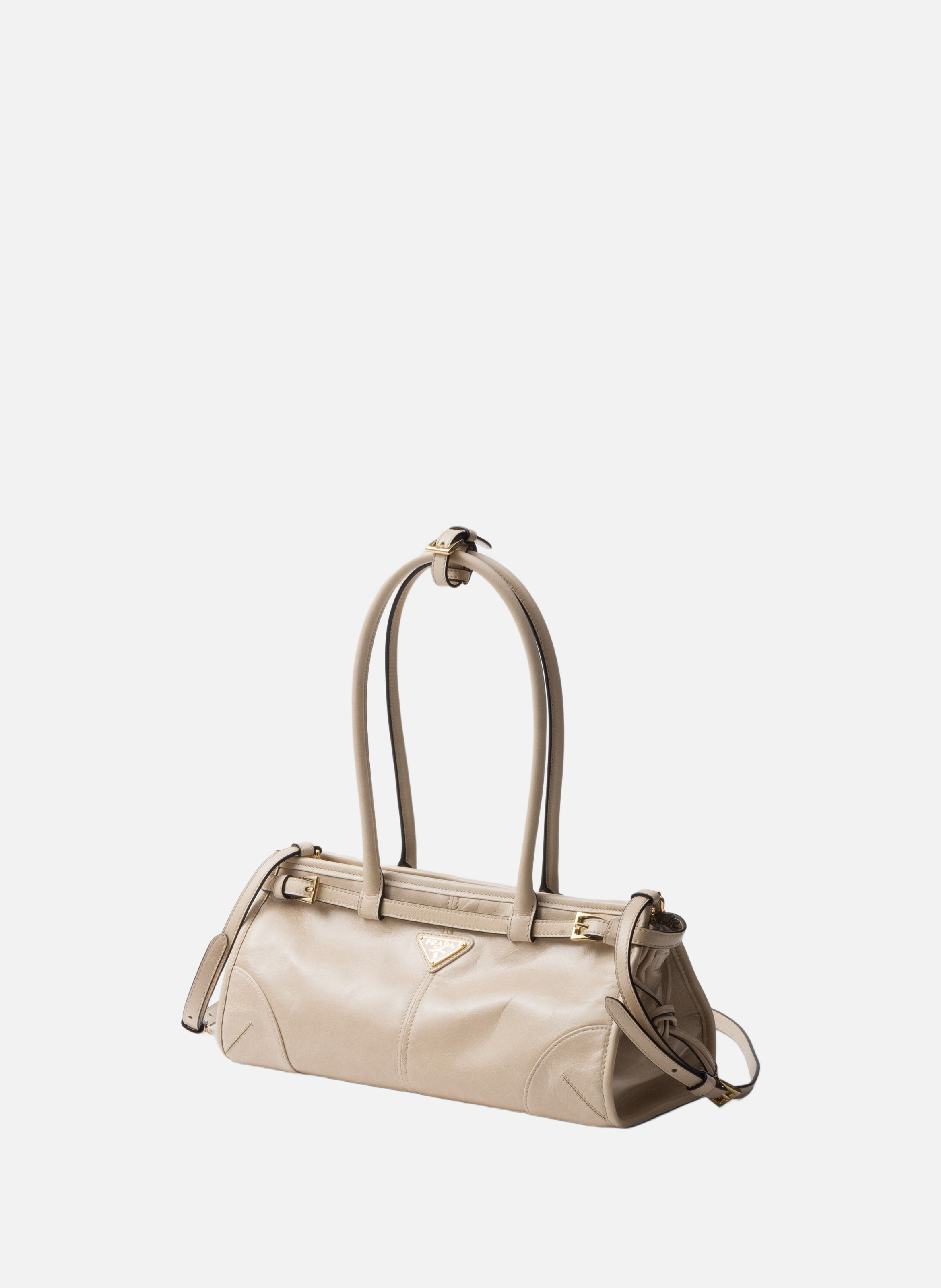 Sac à main prada bonnie en cuir PRADA Beige