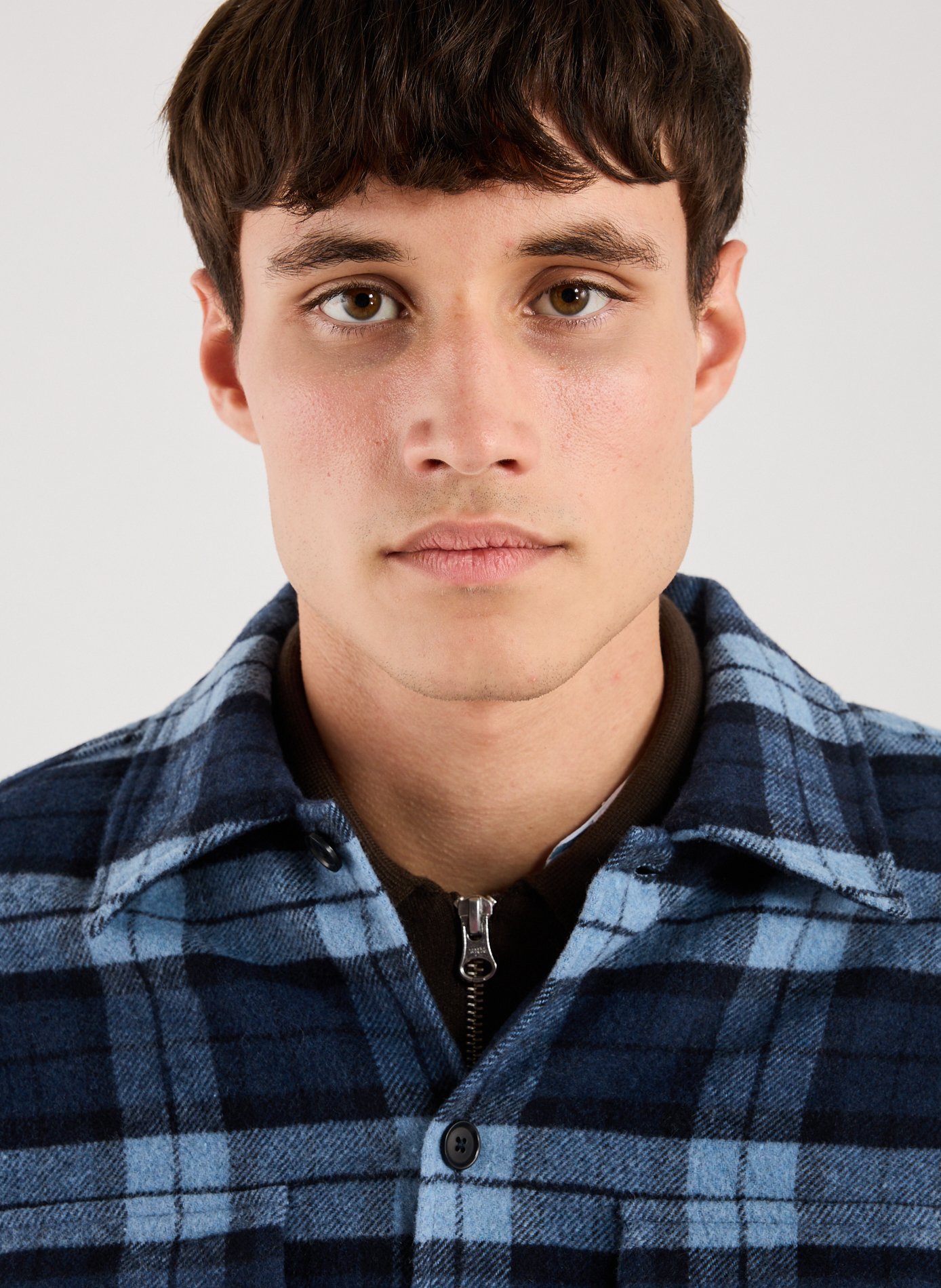 Surchemise à carreaux en laine mélangée SAMSOE SAMSOE Bleu