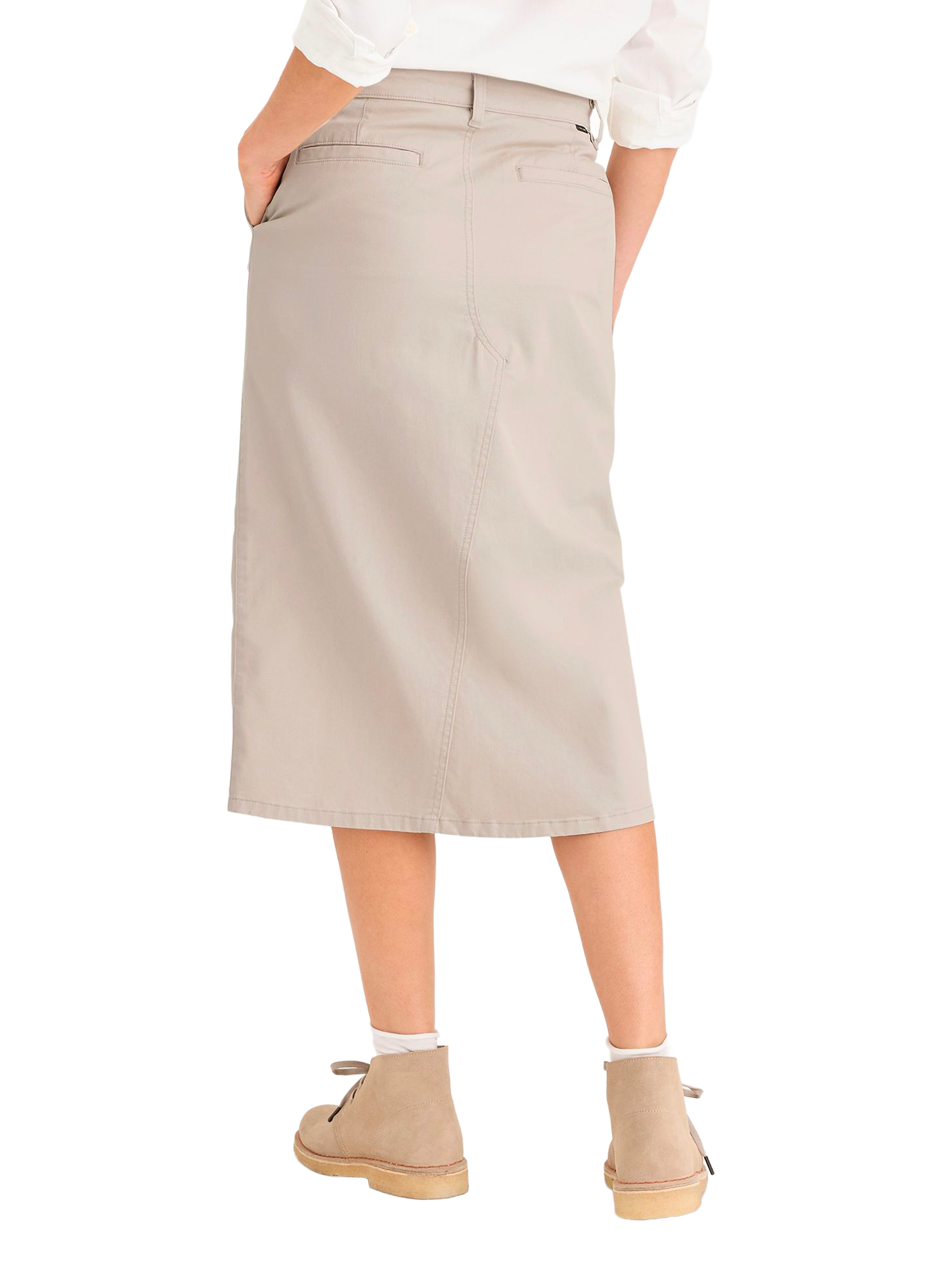 Jupe droite à fente DOCKERS Beige