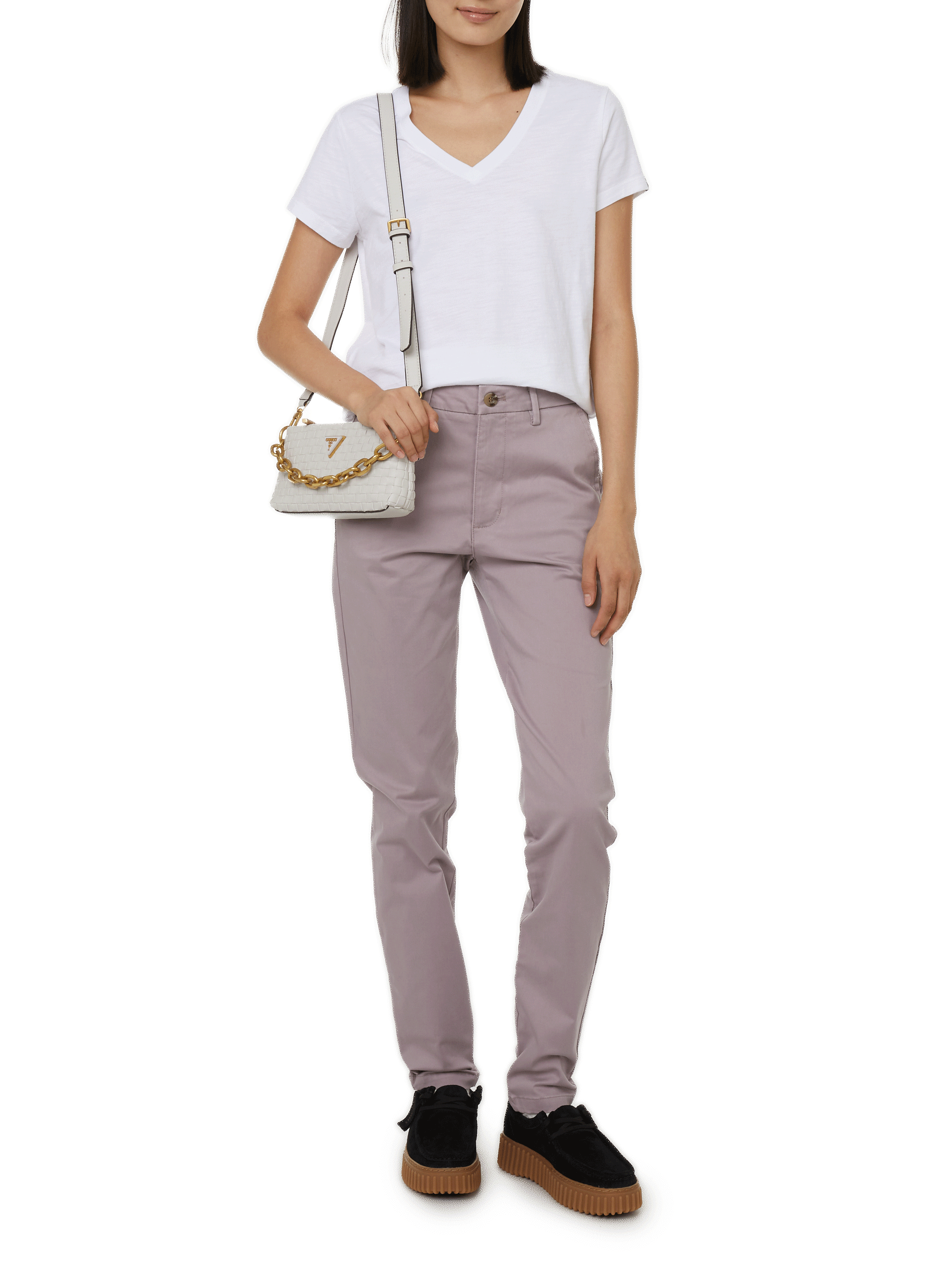 Cotton V-neck T-shirt DOCKERS White