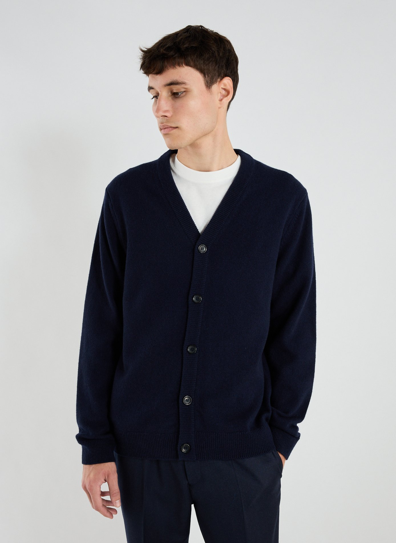 PAUL SMITH Cardigan en laine mérinos Bleu