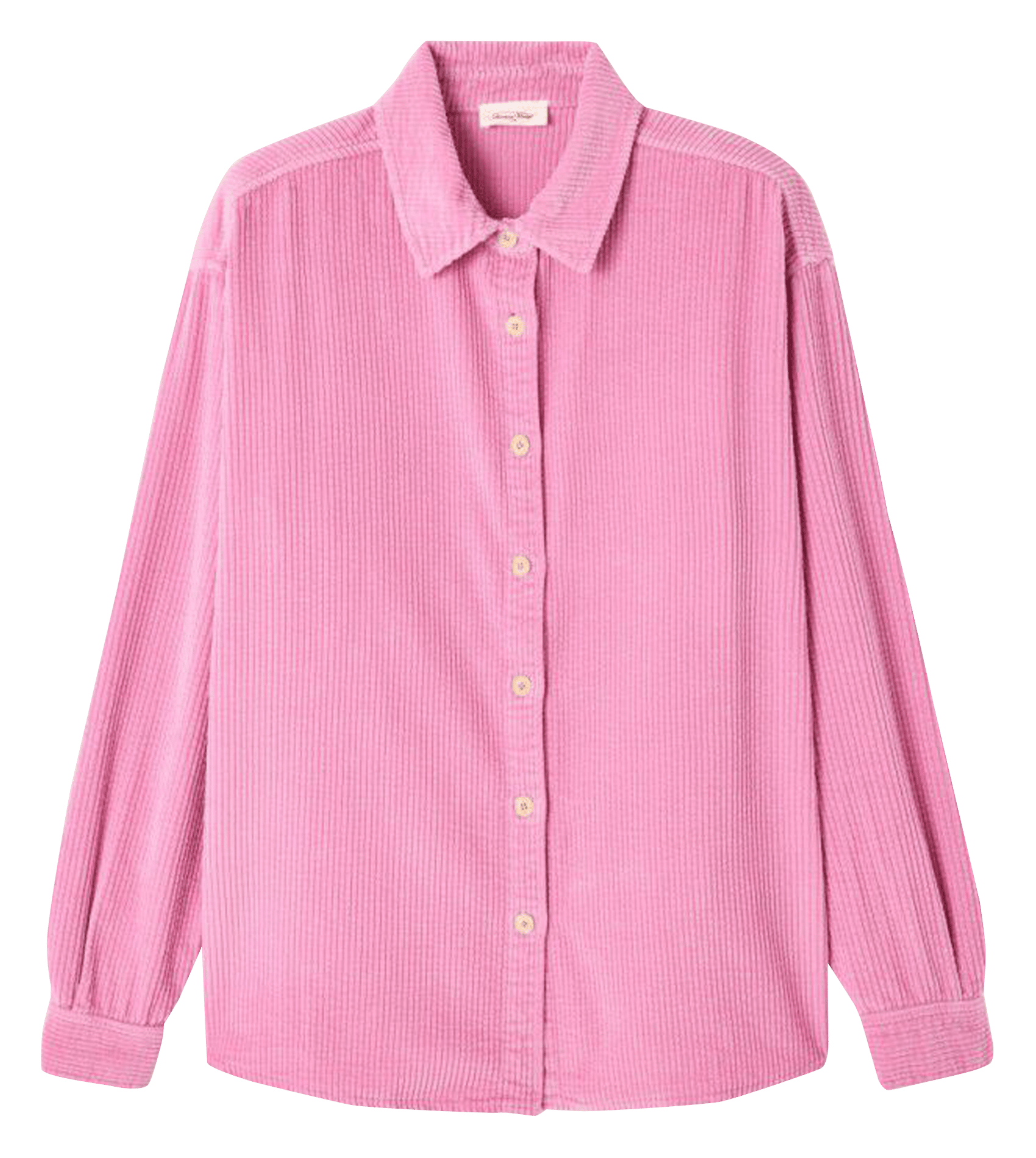 Surchemise col classique en velours côtelé padow Rose