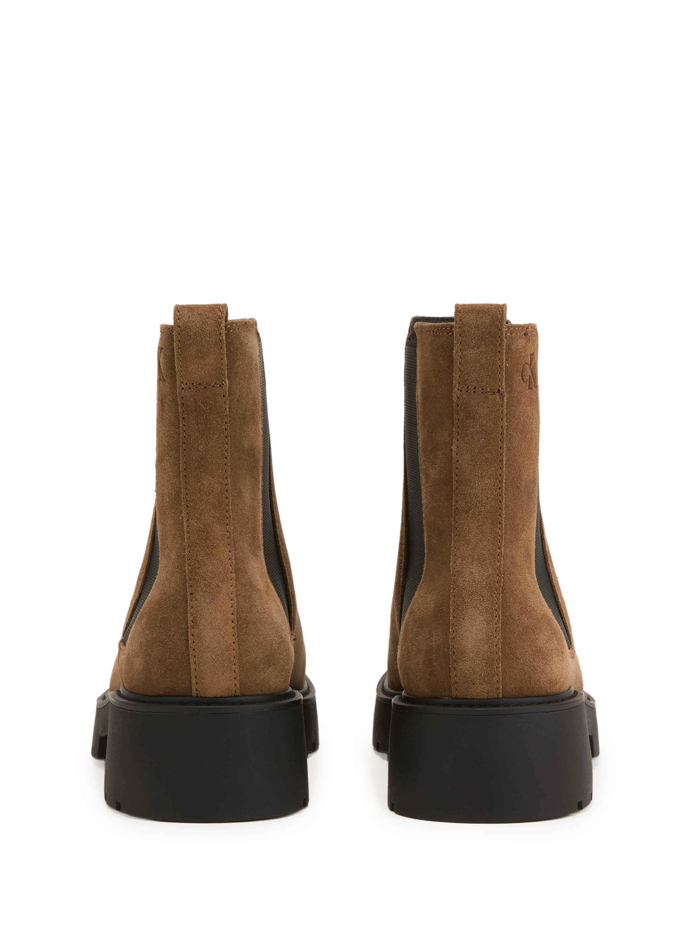 Bottines Chelsea en cuir suédé CALVIN KLEIN Marron