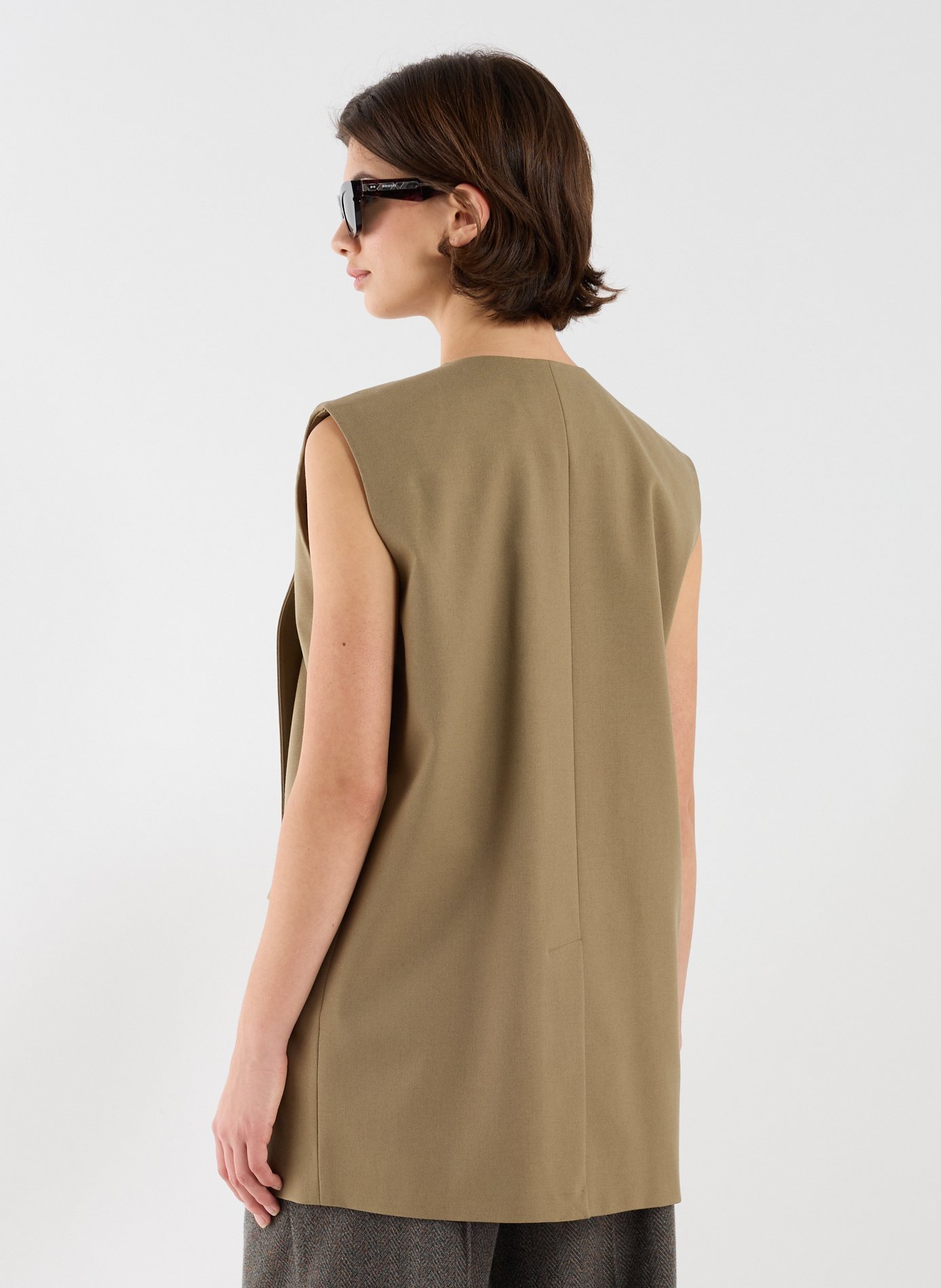 veste droite sans manches ADOLFO DOMINGUEZ Vert