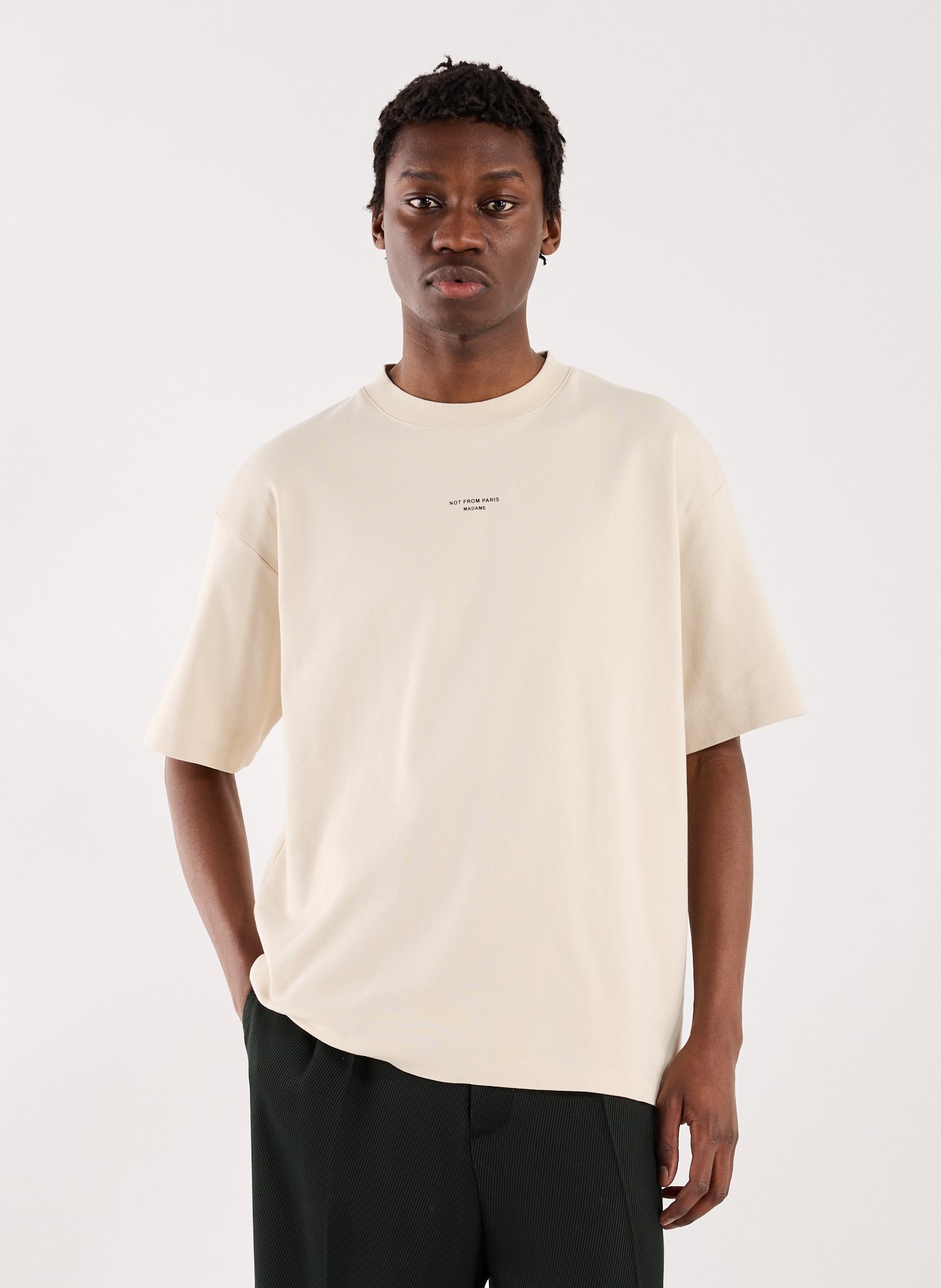T-shirt en coton DROLE DE MONSIEUR Beige