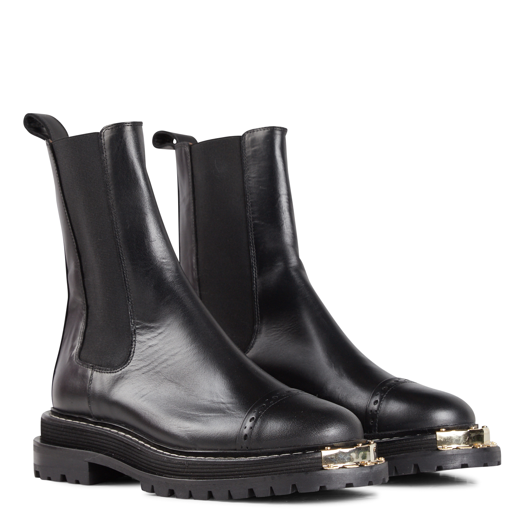 Bottines en cuir SANDRO Noir