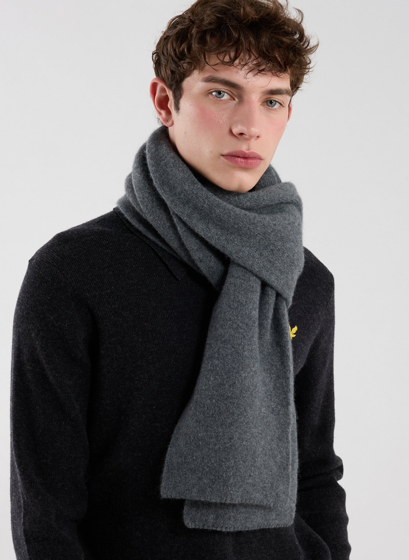 Echarpe en laine et angora MACKIE Gris