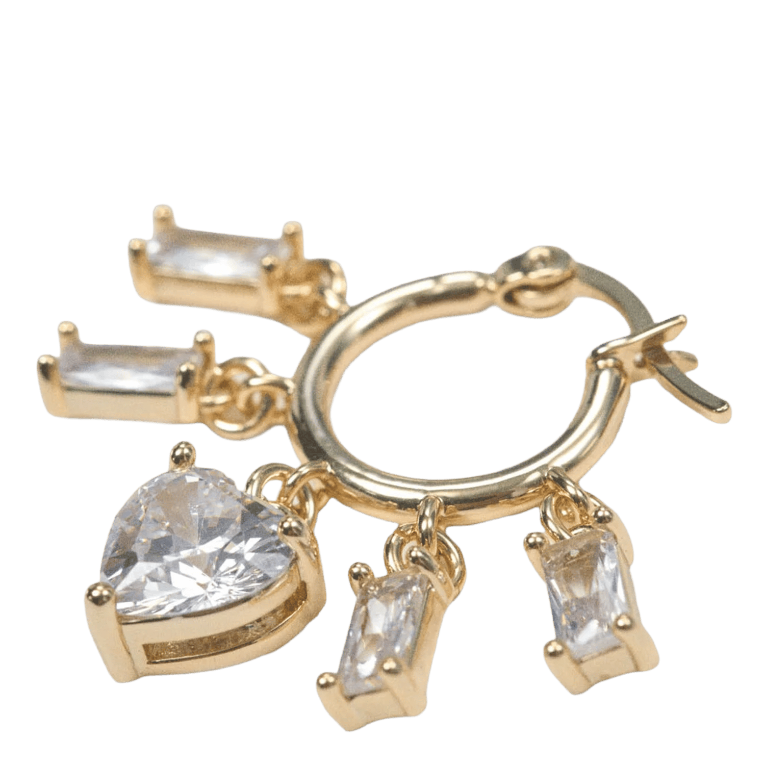 Boucles d'oreilles à strass en laiton MAJE Doré