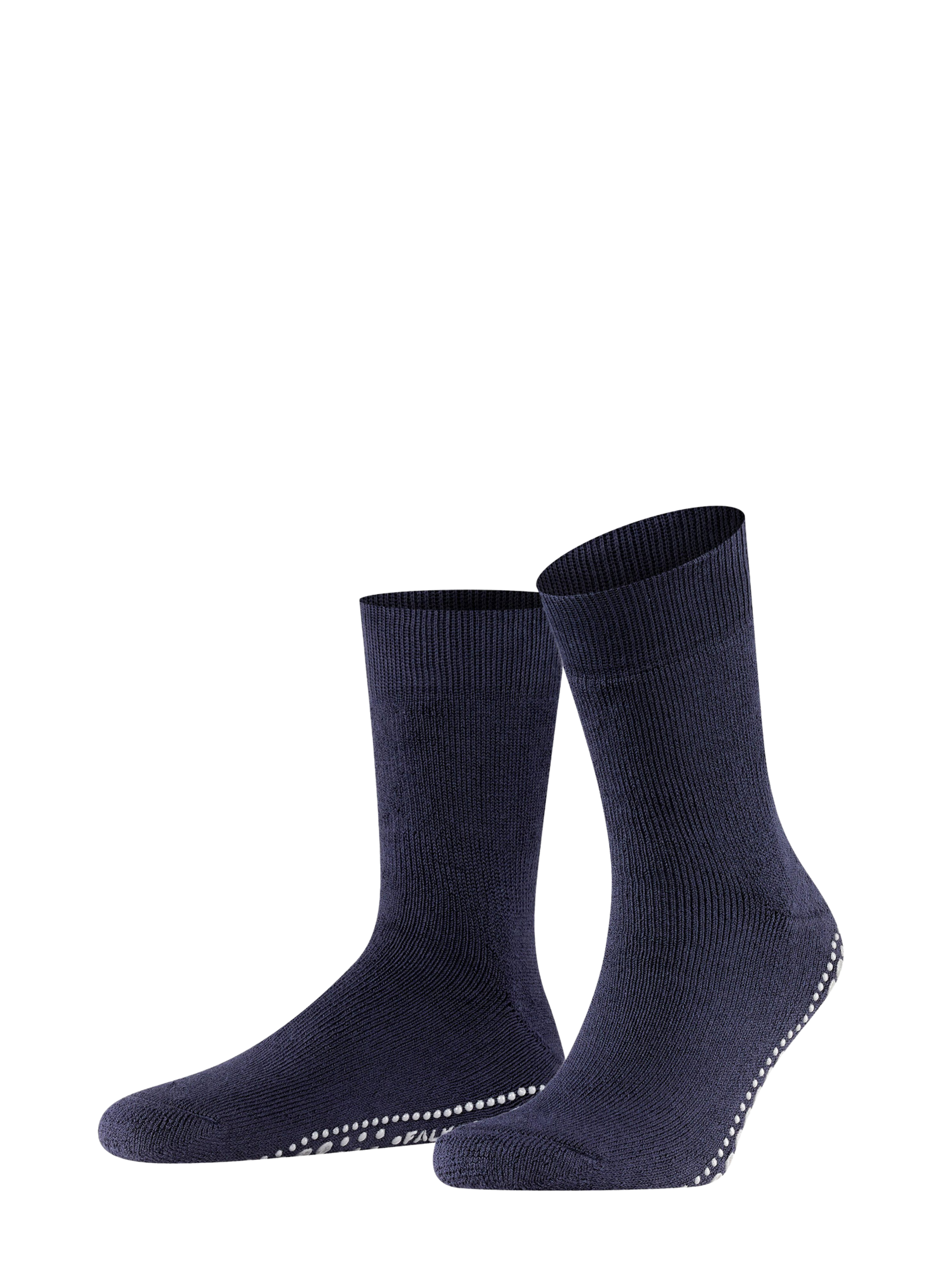 Mid-high anti-slip socks in blended cotton and wool FALKE Blue