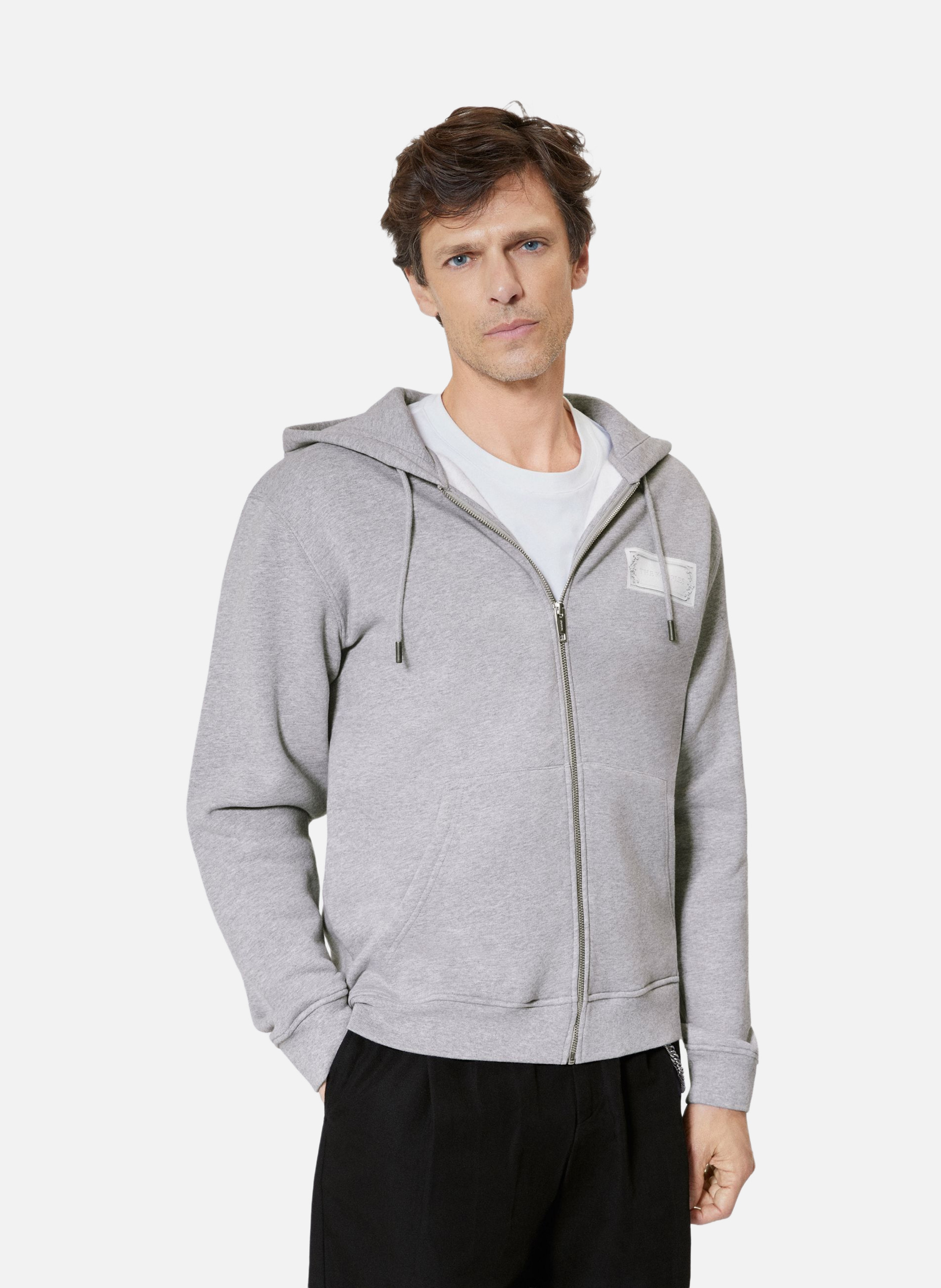 Sweatshirt zippé avec sérigraphie THE KOOPLES Gris