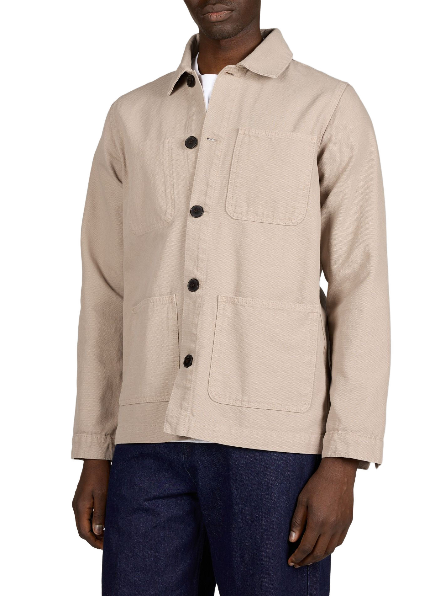 Veste col tailleur en coton LAFAURIE Beige