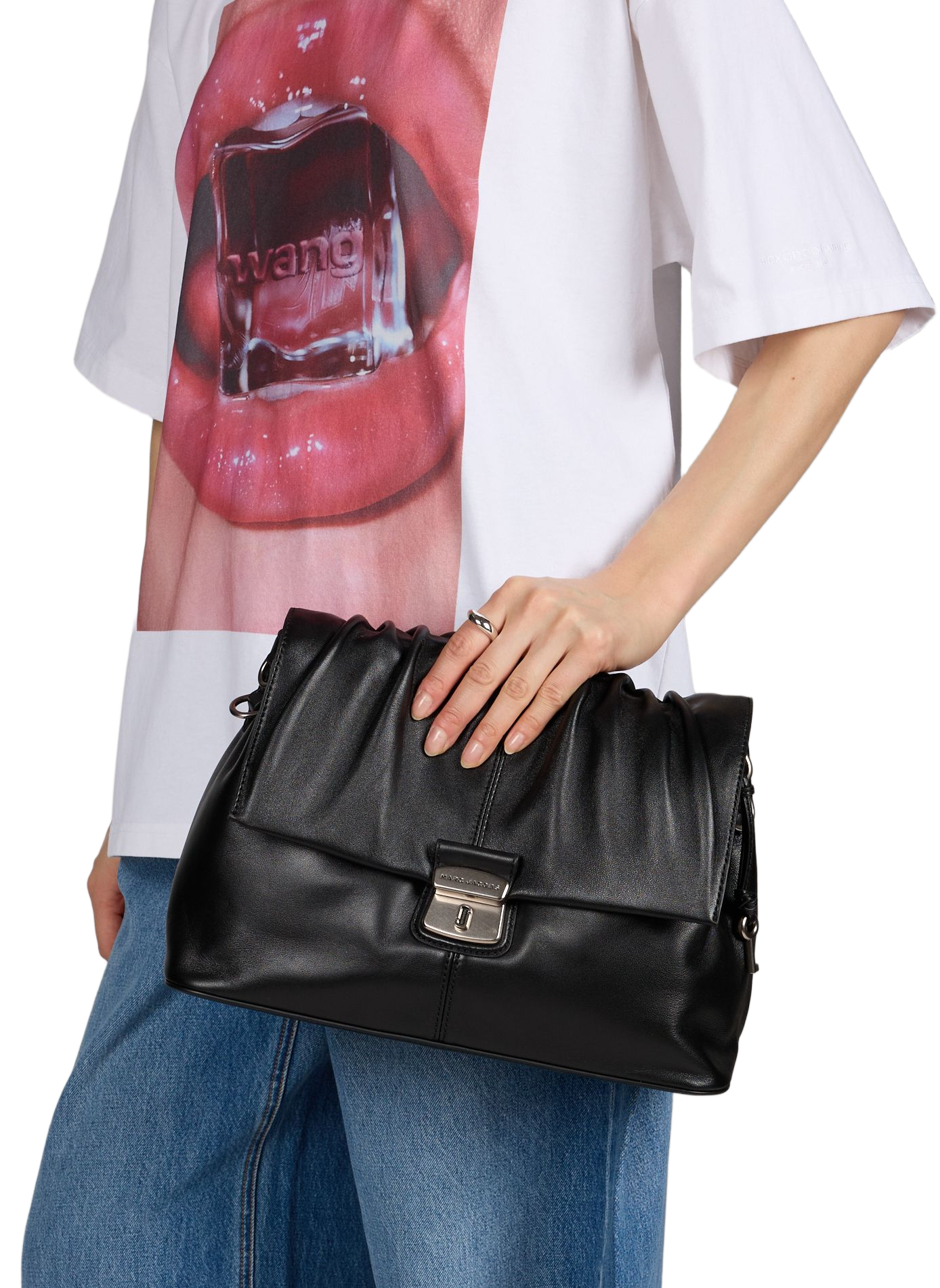 The Cristina Messenger leather handbag MARC JACOBS Black