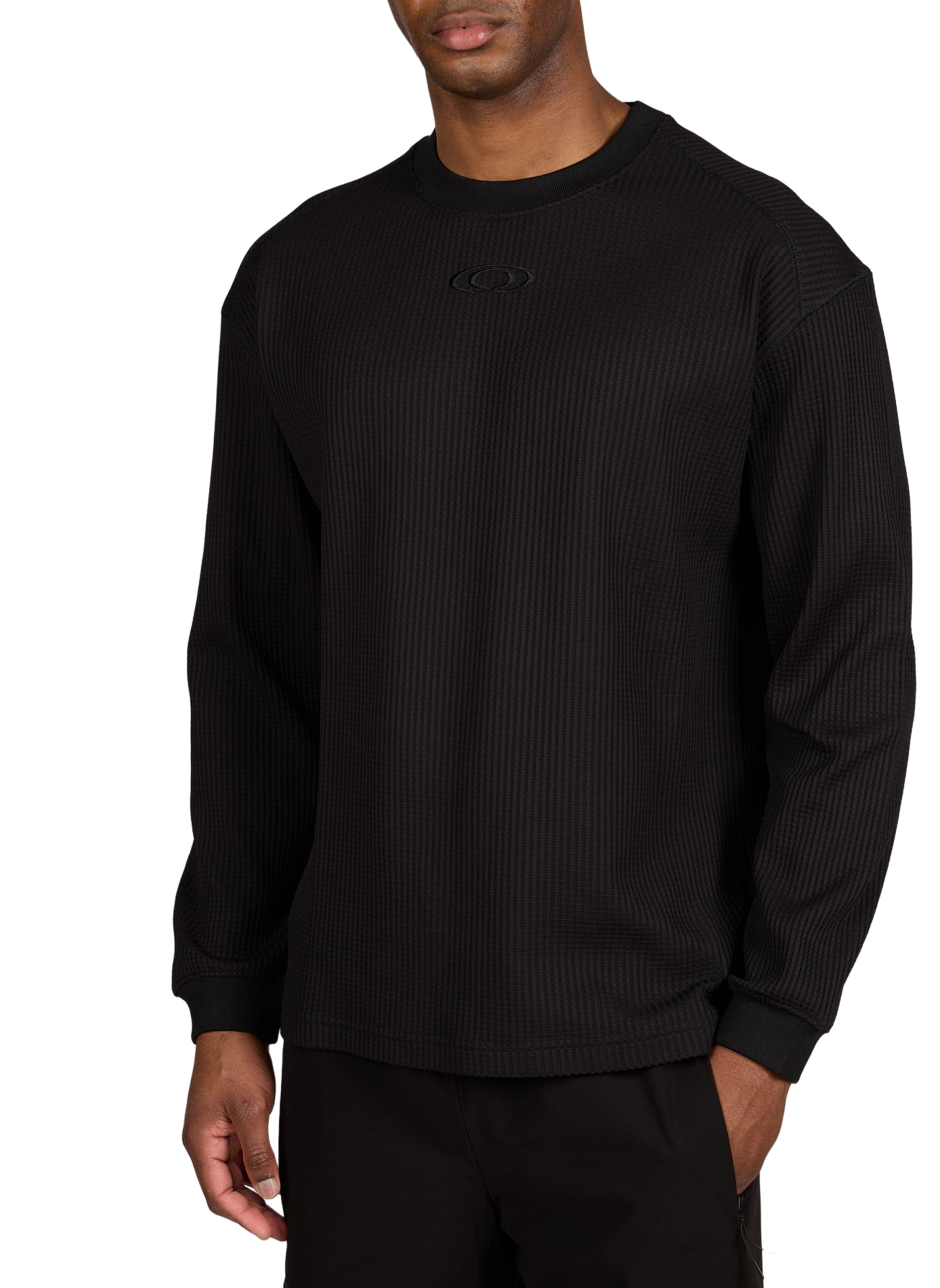 Embossed long-sleeve T-shirt RAINS Black