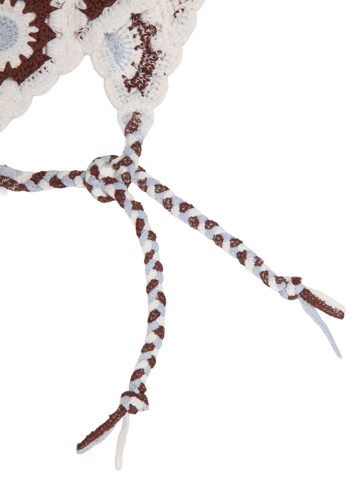 Foulard de tête en crochet MAJE Marron