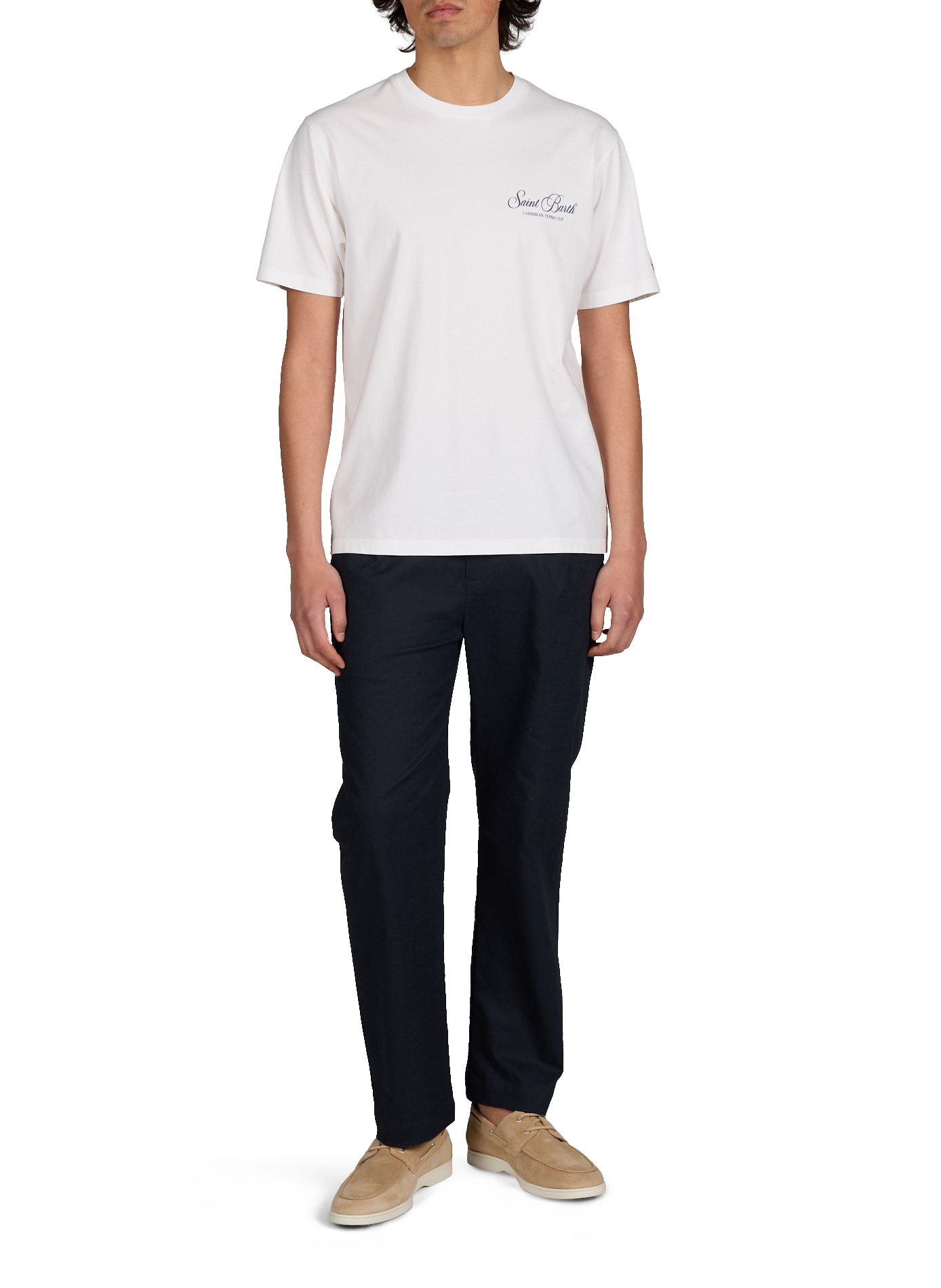 Straight cotton t-shirt MC2 SAINT BARTH White