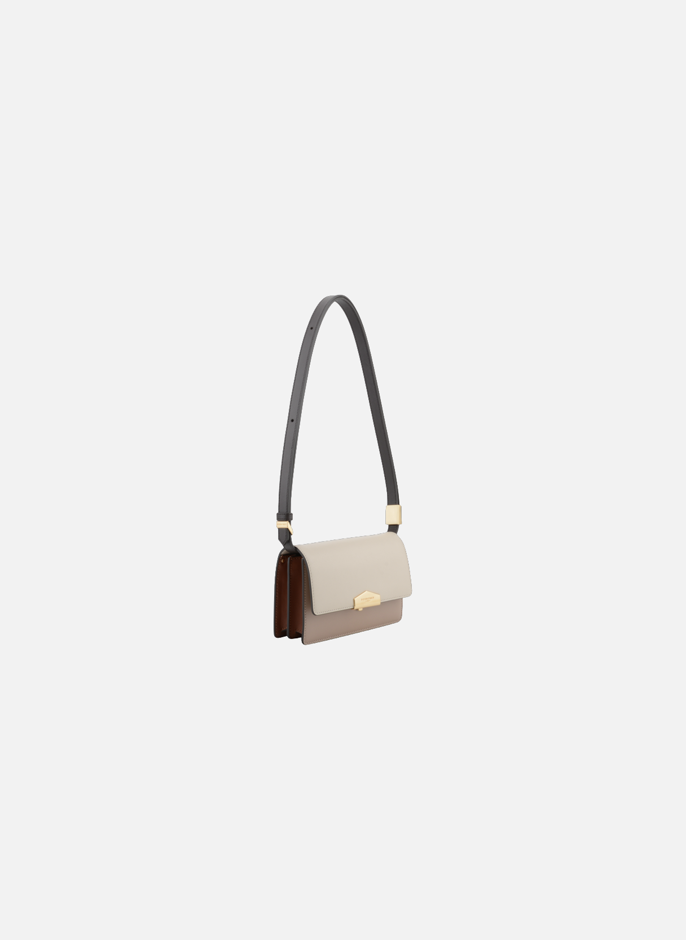 Anjou | sac porté épaule pm en cuir lisse POURCHET Multicolore