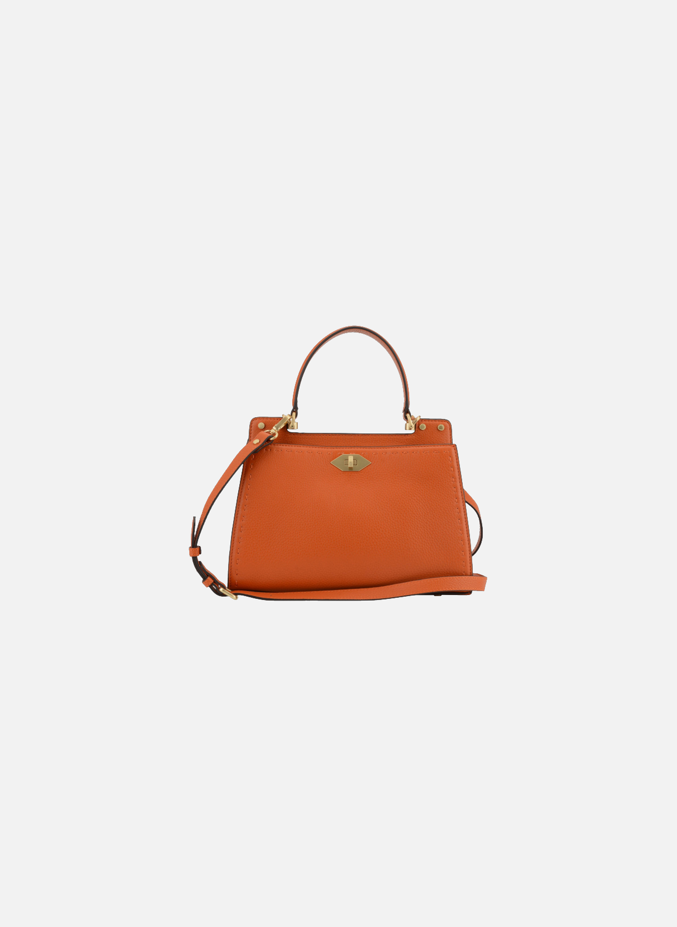 Trianon | sac à main micro en cuir de vachette POURCHET Orange