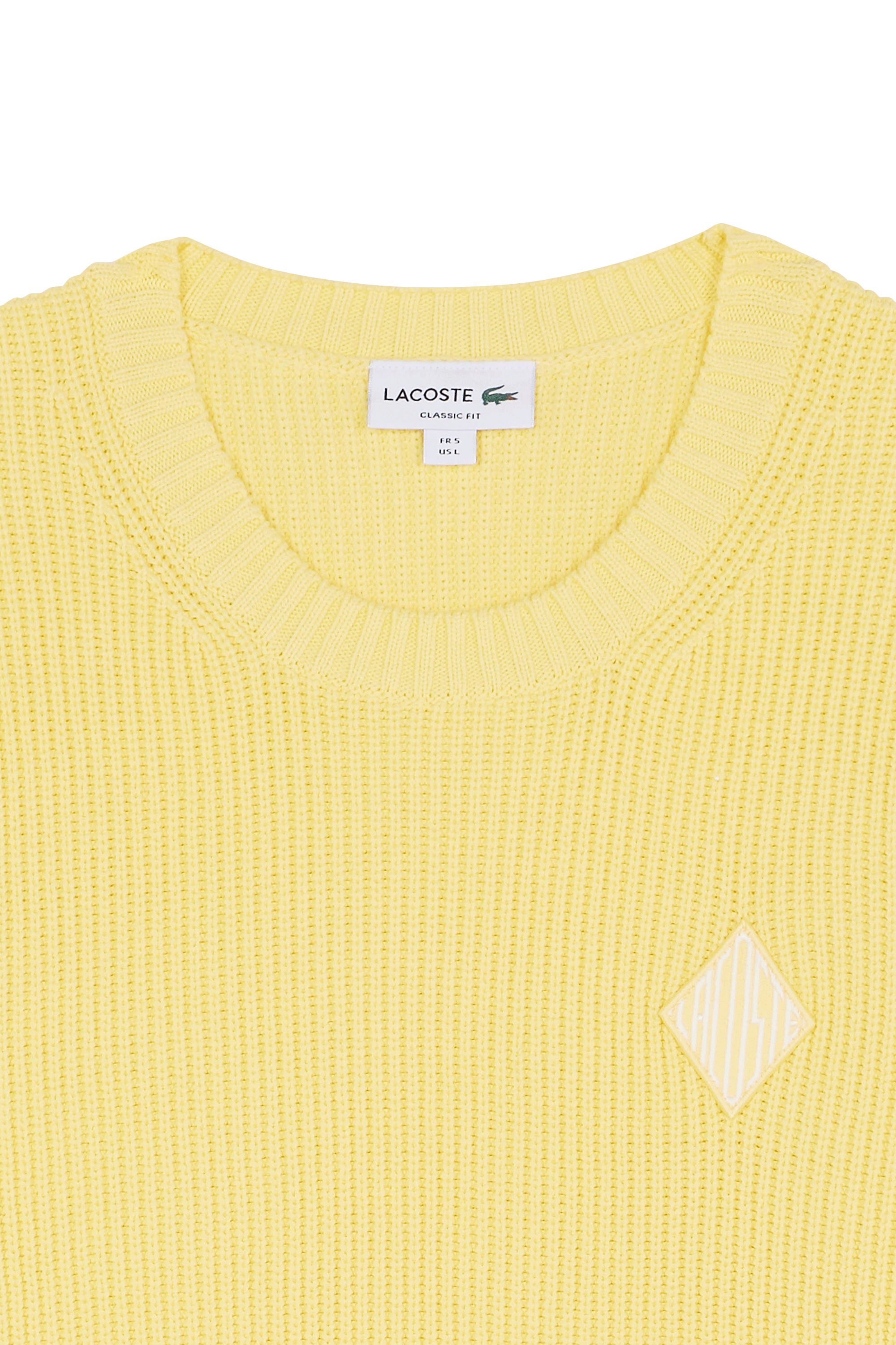 Pull tricot LACOSTE Jaune