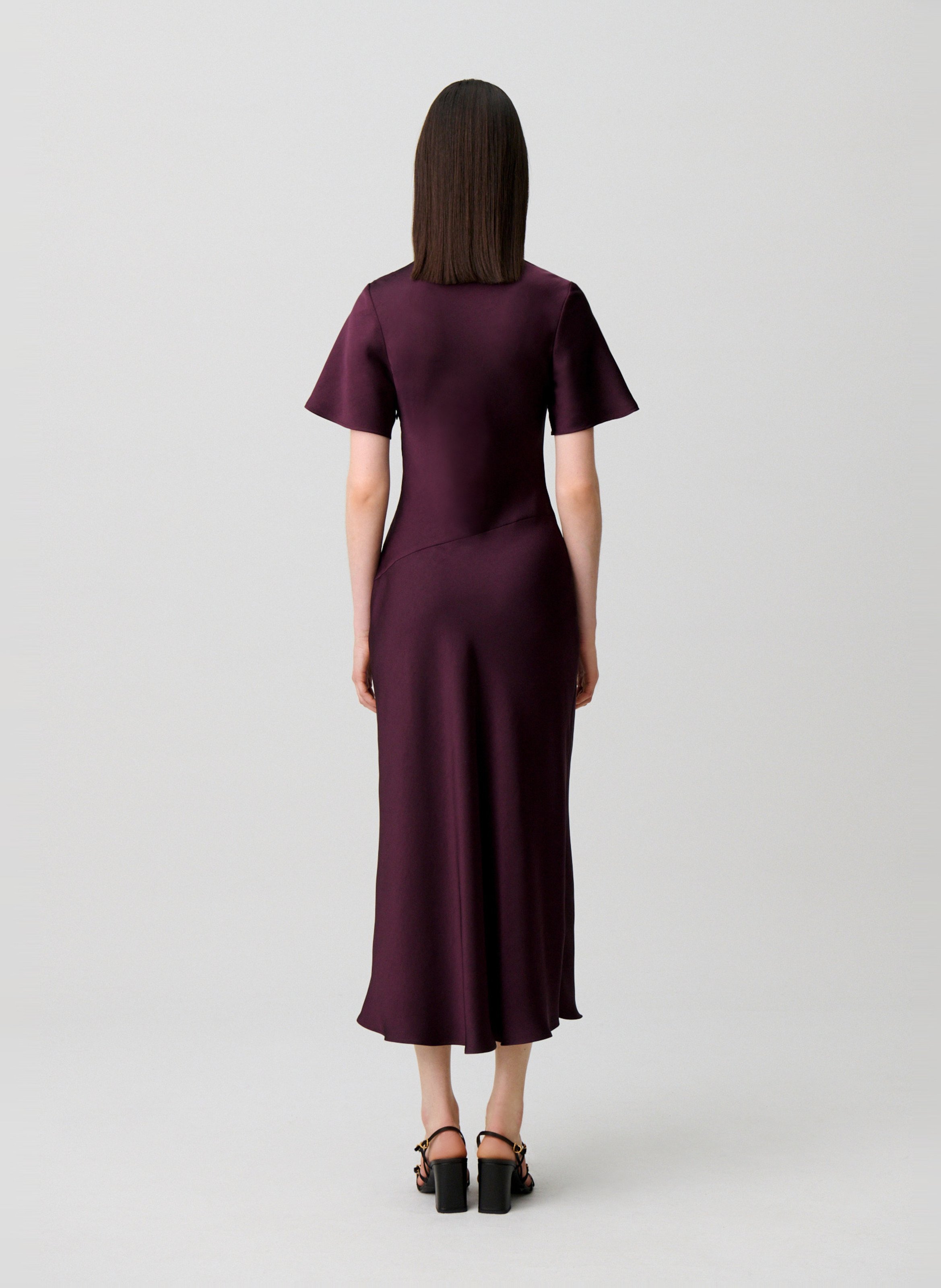 Robe longue cintrée manches courtes CLAUDIE PIERLOT Violet