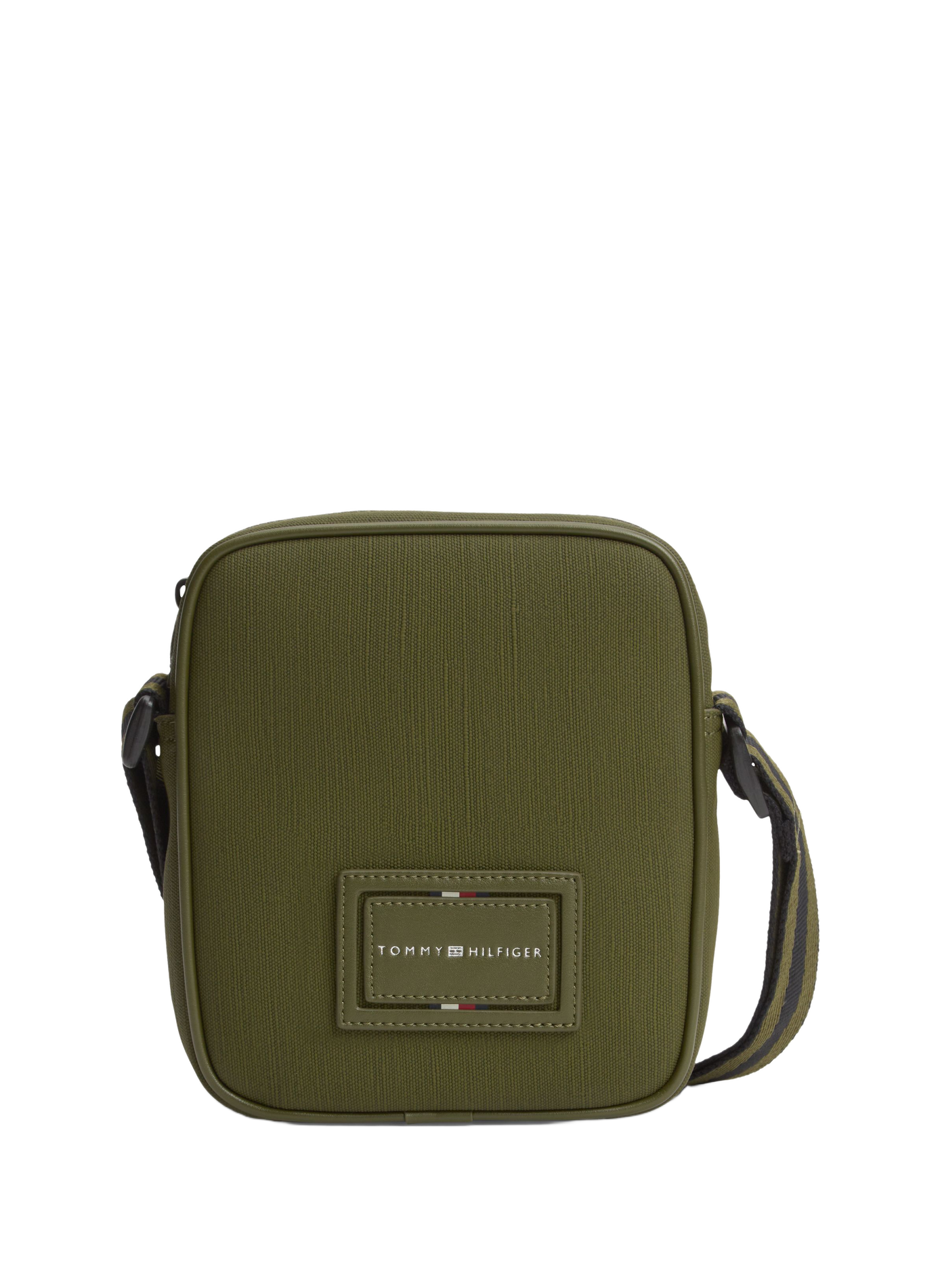 Crossbody bag with embroidered logo patch TOMMY HILFIGER Khaki