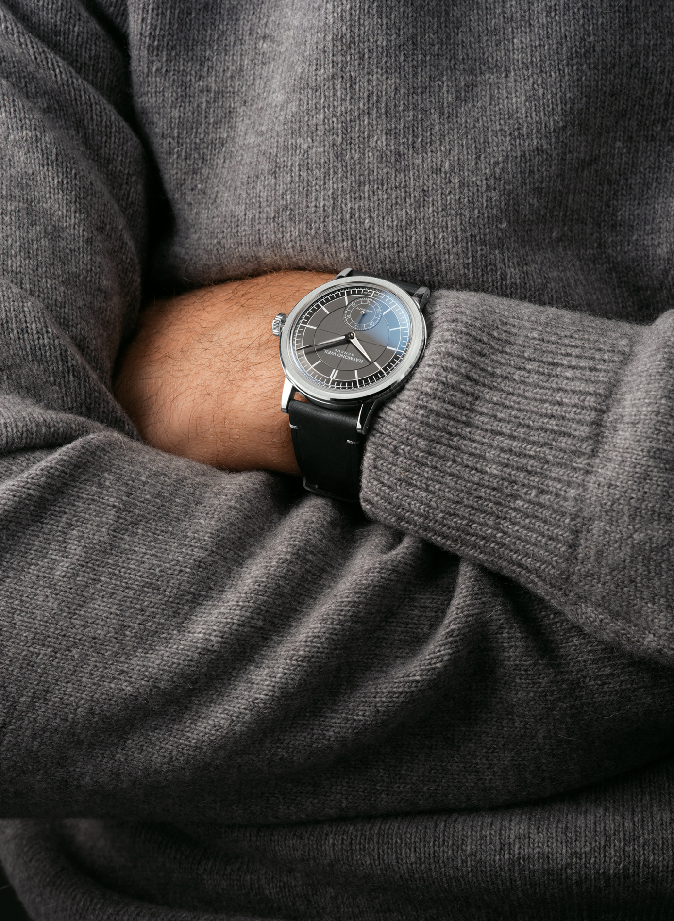 Montre automatique Millesime Petite Seconde en cuir RAYMOND WEIL Gris
