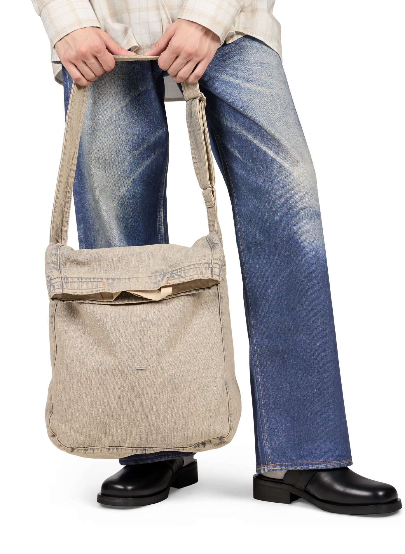 Sac à bandoulière en coton OUR LEGACY Gris