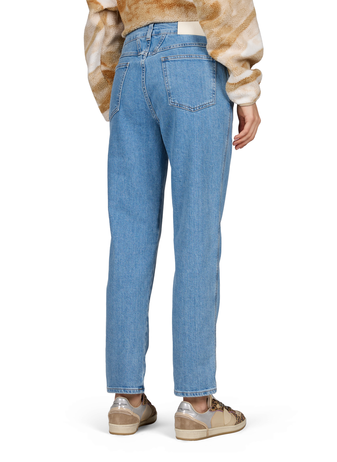 Relaxed cotton blend Pedal Pusher jeans CLOSED Blue