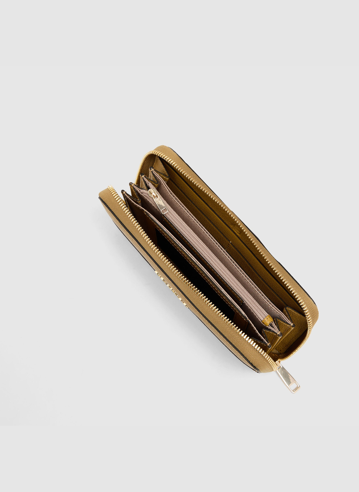 Grand portefeuille femme zippé avec 4 soufflets PIQUADRO Jaune