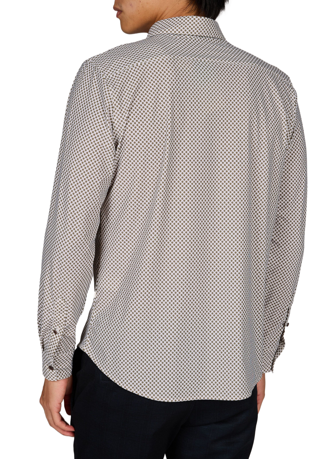 Straight striped shirt by Jean Murcie 1789 CALA Khaki