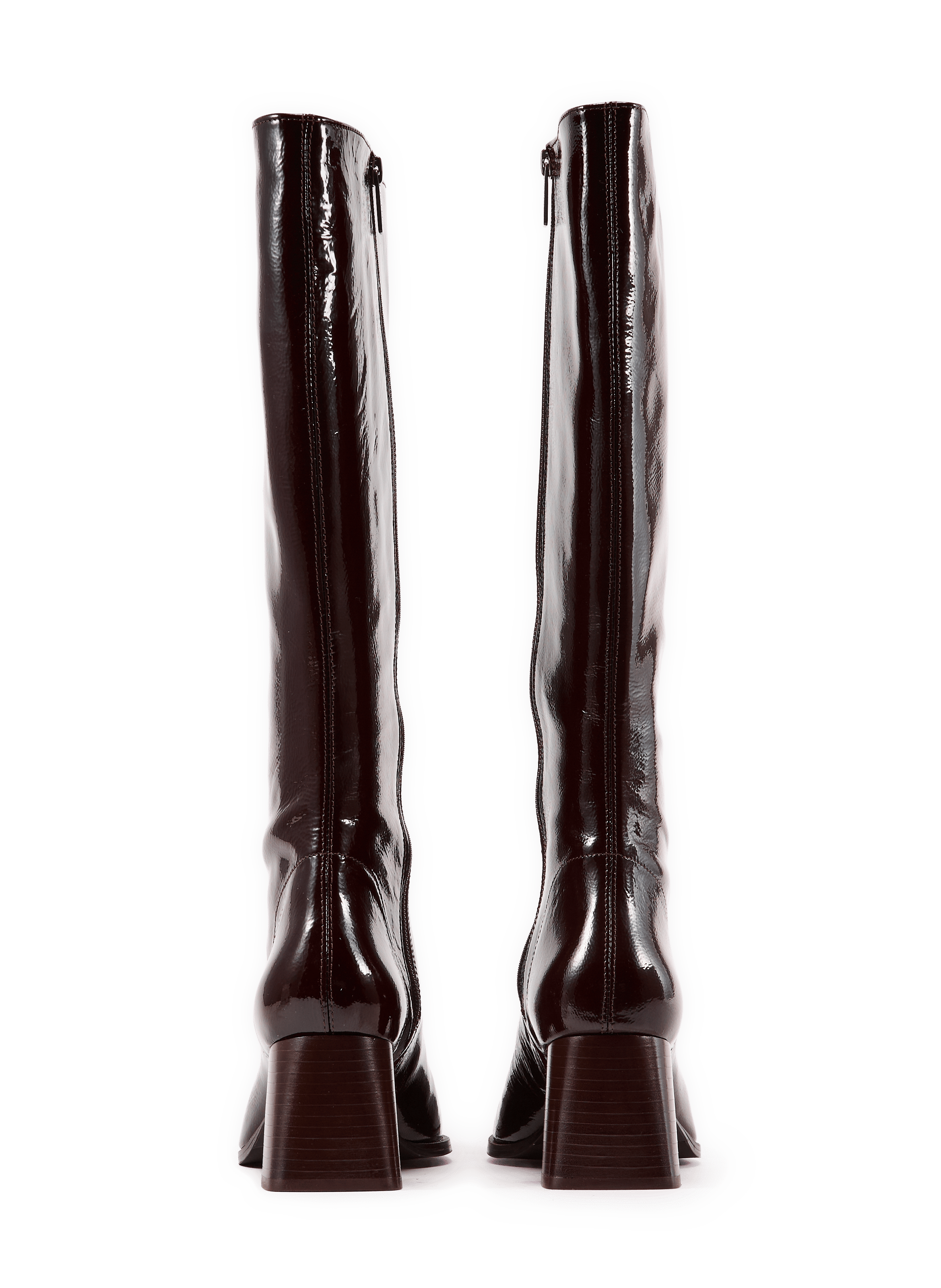 Bottes en cuir verni BOBBIES Braun