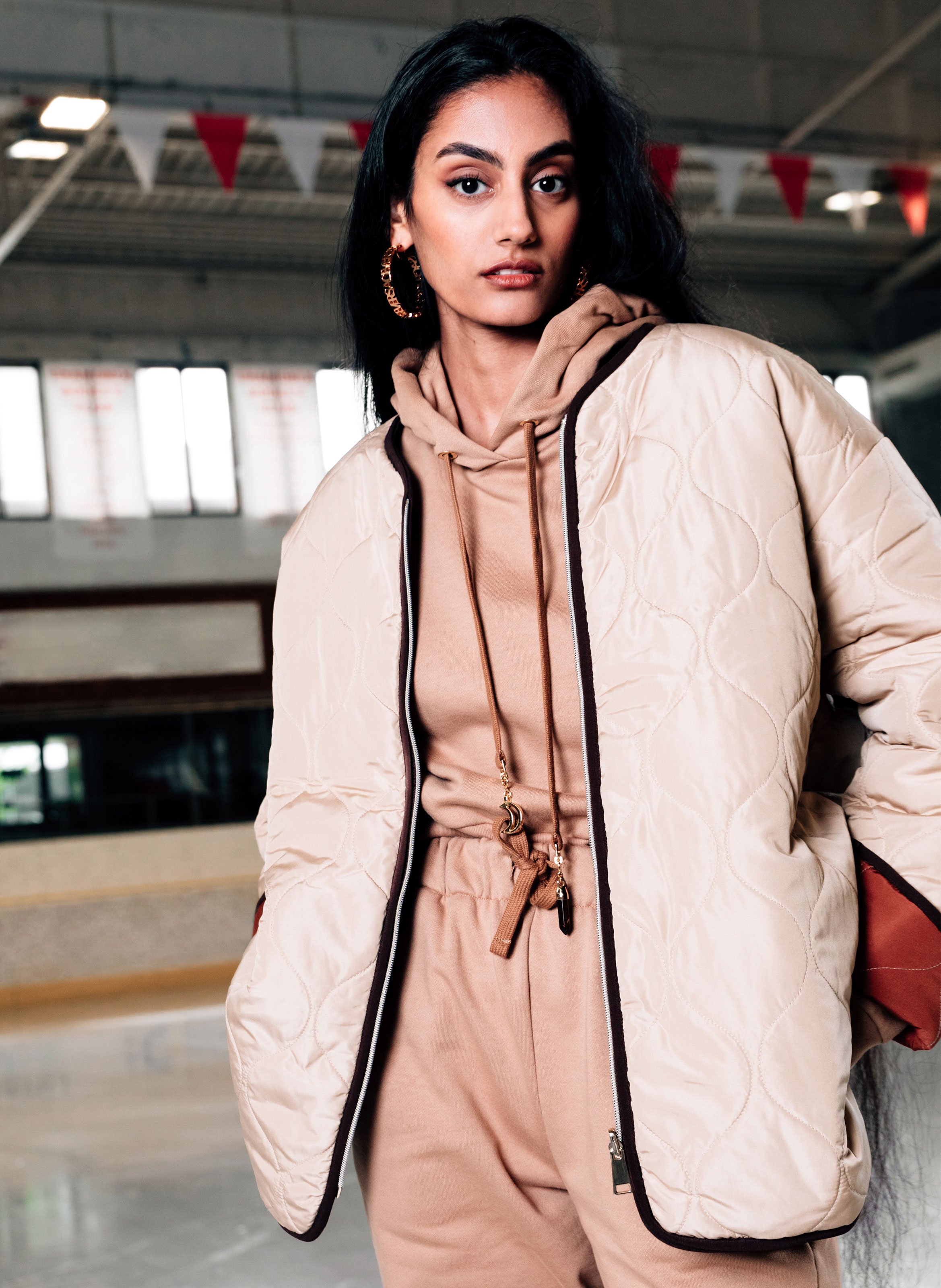 Hoodie en coton biologique | Marron THE SOCIAL SUNDAY Femme