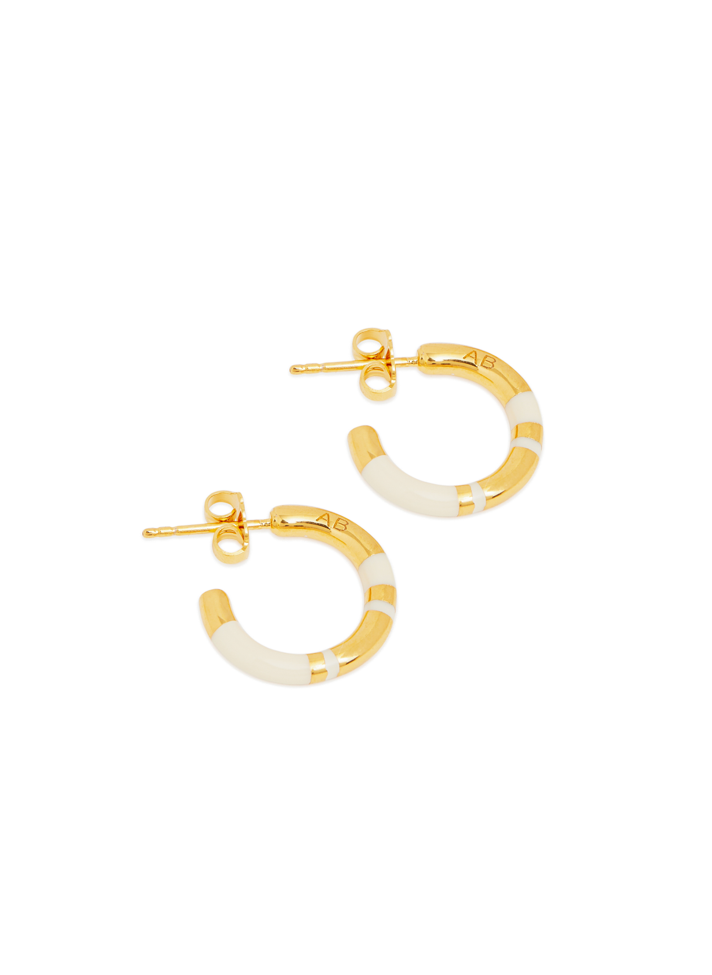 Boucles d&#039;oreille Positano AURELIE BIDERMANN Blanc
