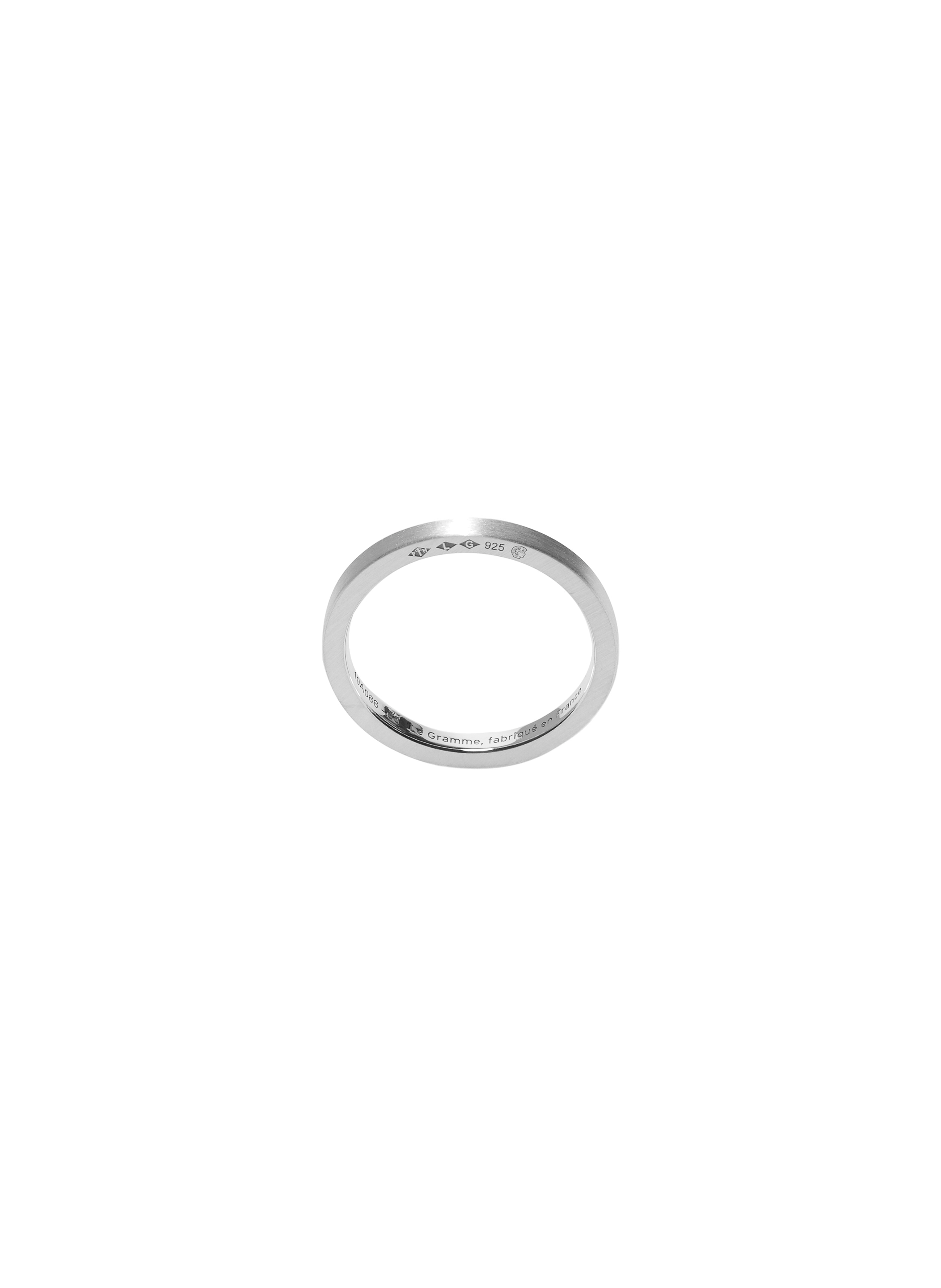 Bague 3g en argent lisse brossé