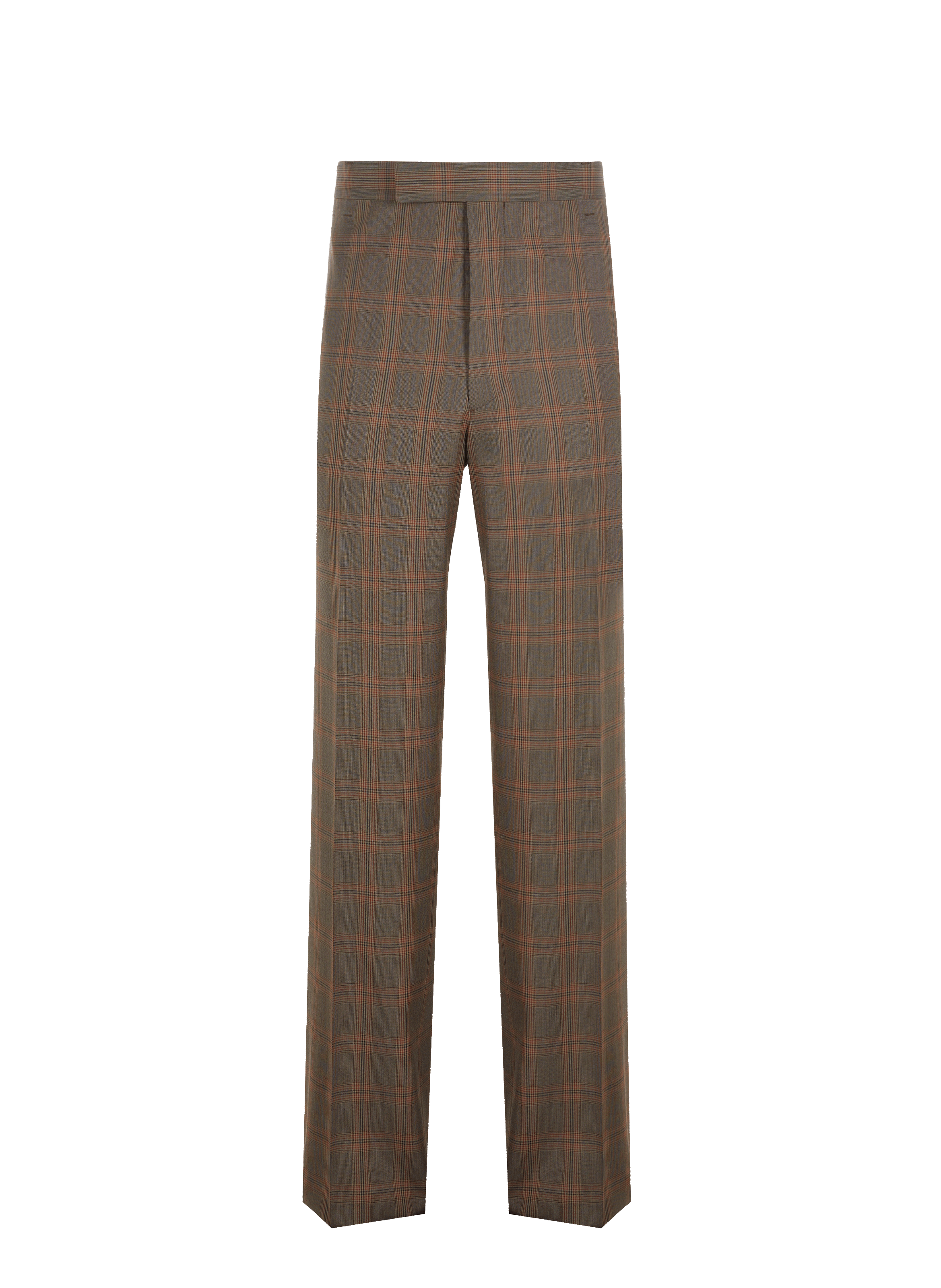 Prince of Wales check wool trousers PRADA Brown